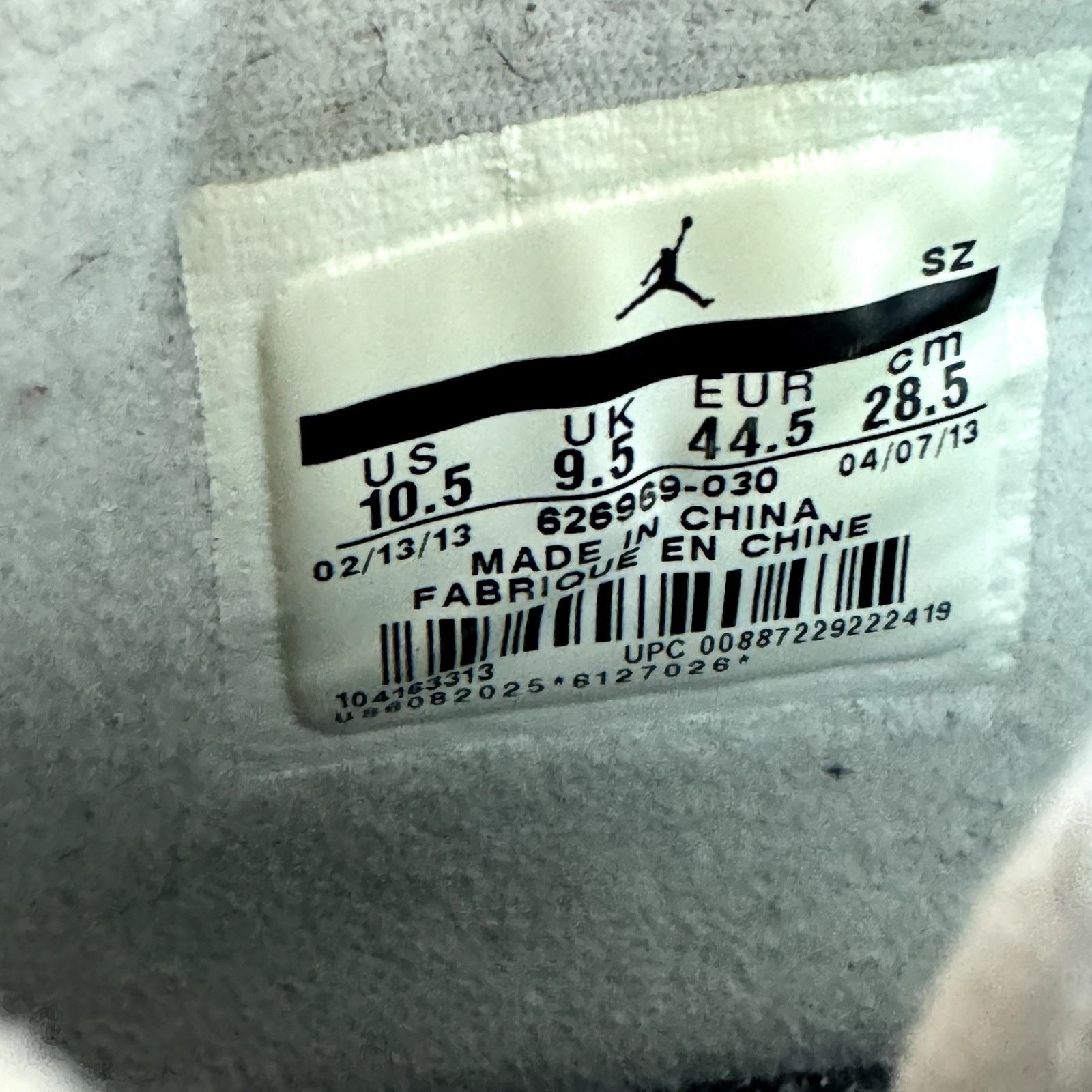 Jordan Brand × Nike Size 10.5 - Nike Air Jordan 4 Retro Fear 2013 Men's Shoes Size US 10.5 / EU 43-44 - 8 Thumbnail