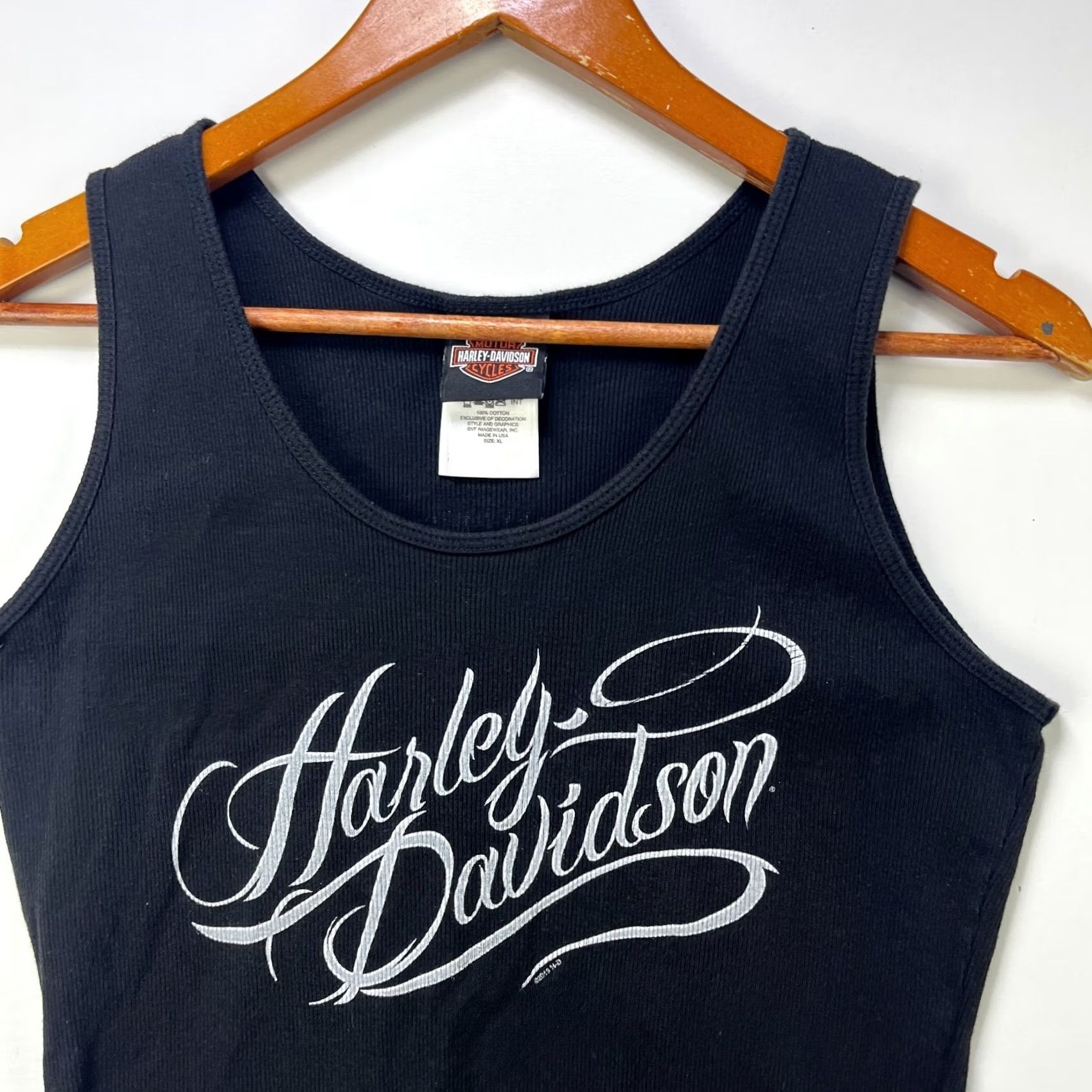Harley Davidson VINTAGE Harley Davidson Tank Top Womens XL Belize Black Size XL / US 12-14 / IT 48-50 - 2 Thumbnail