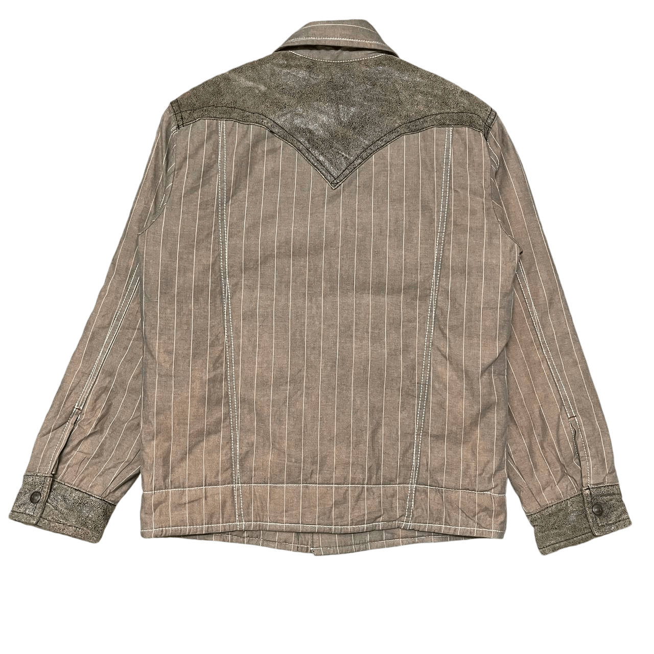 Levi's Vintage Levis Trucker Puffer Jacket Leather Shoulder Size US M / EU 48-50 / 2 - 12 Thumbnail