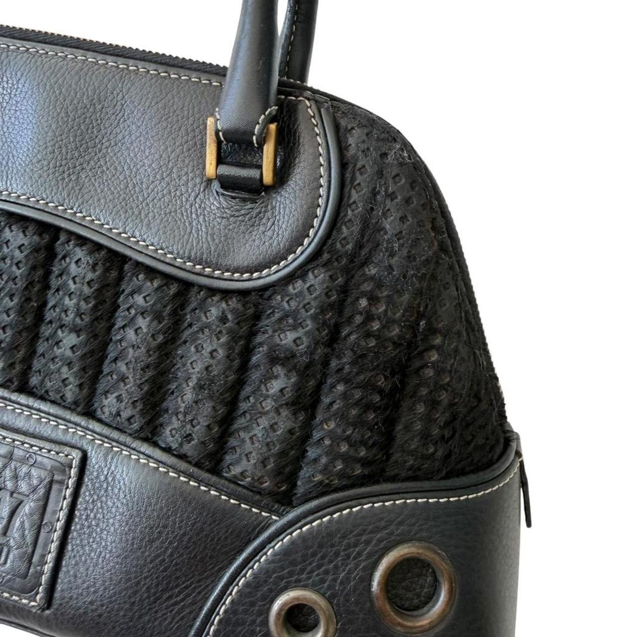 Dior Christian Dior Cadillac Handbag Black Leather Bag Size ONE SIZE - 3 Thumbnail