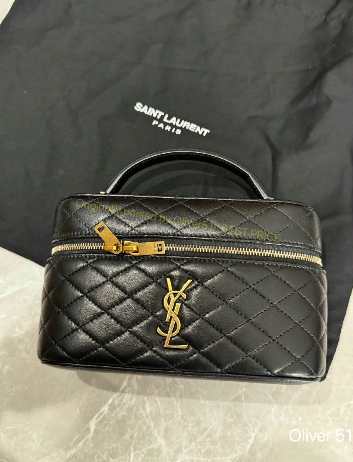Yves Saint Laurent YSL GABY Vanity Black Mini Handbag LLLL22/2609 Size ONE SIZE - 1 Thumbnail