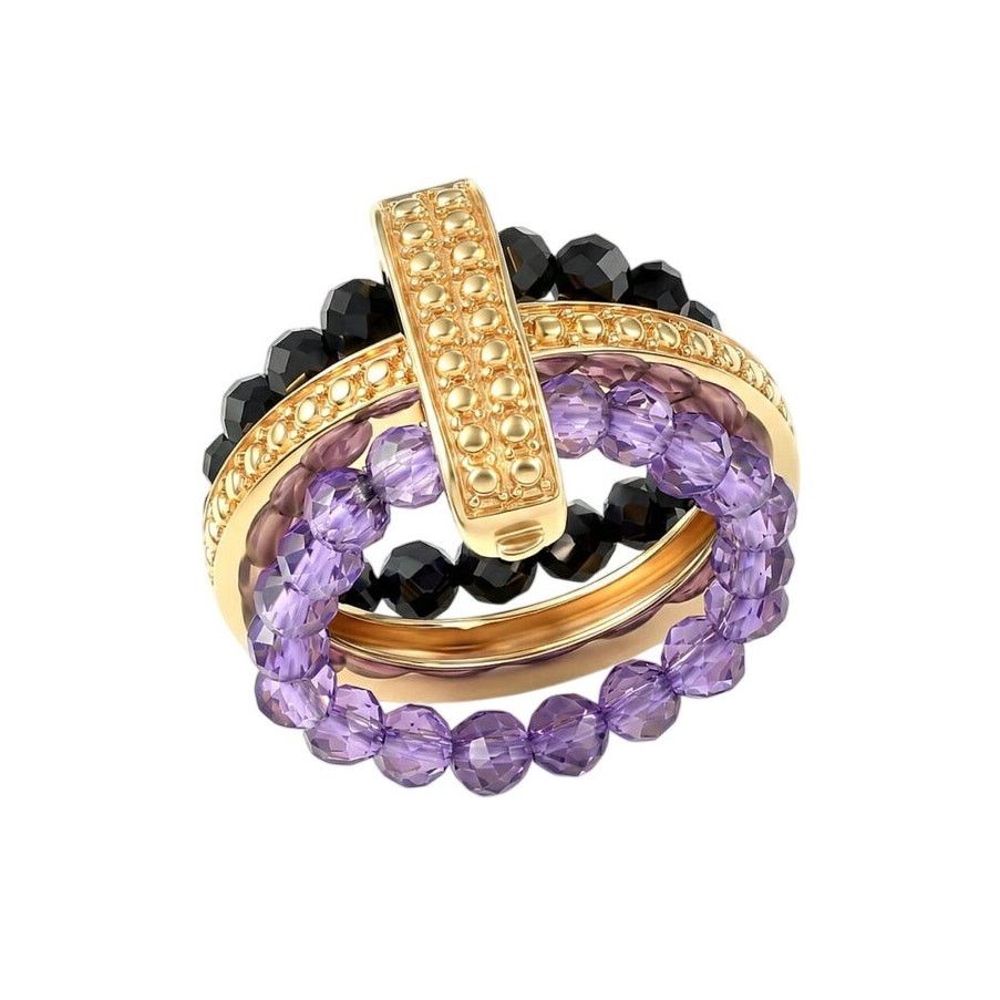 Other EverTrue Amethyst & Black Thai Spinel Ring 18K YG Plated Size ONE SIZE - 1 Thumbnail