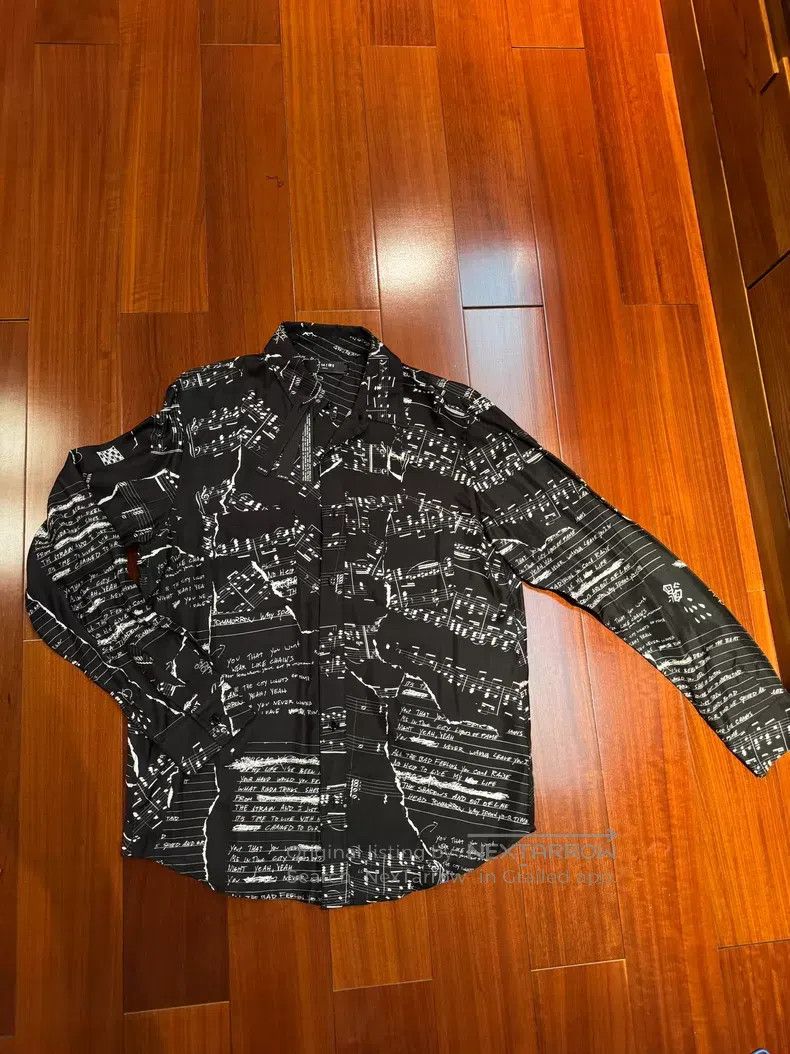 Amiri Amiri Classic silk music note shirt size S Size US S / EU 44-46 / 1 - 6 Thumbnail