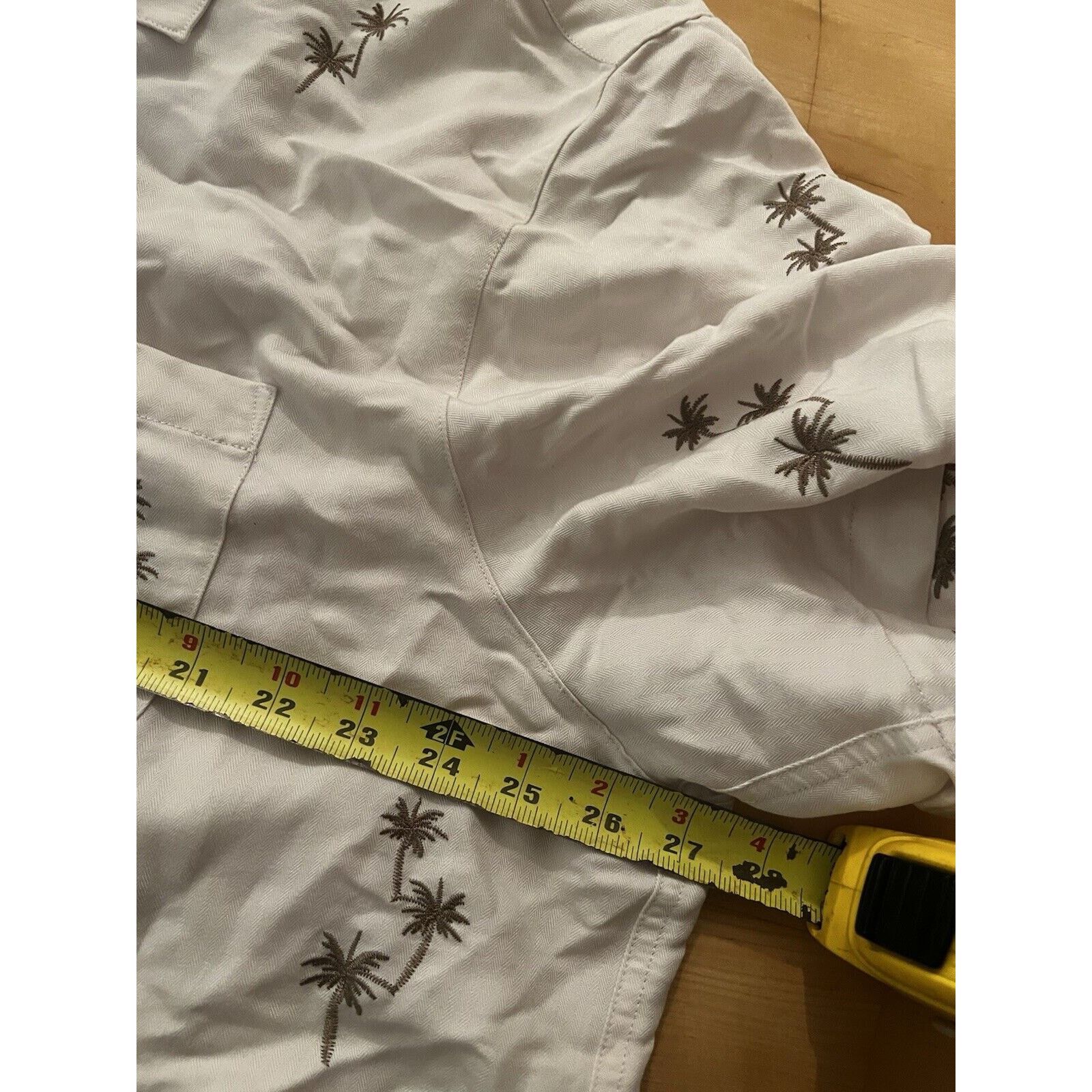 Vintage Caribbean Cream Gold Embroidered Palm Tree Short Sleeve Size US XXL / EU 58 / 5 - 4 Thumbnail