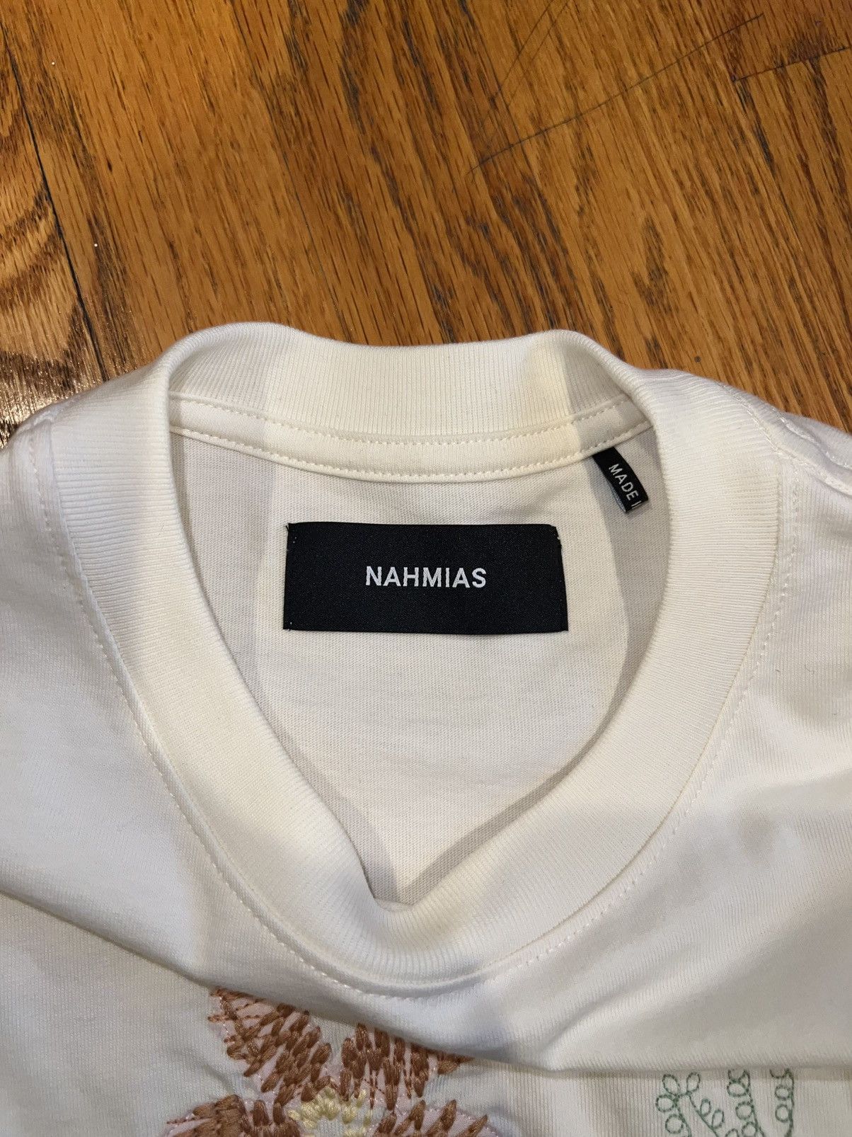 Nahmias NAHMIAS EMBROIDERED T-SHIRT (cream) Size US S / EU 44-46 / 1 - 3 Thumbnail