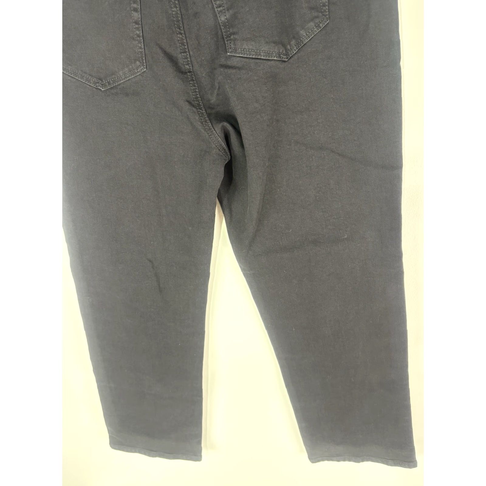 Loft VINTAGE The Loft Women's Dark Wash Faux Leather Trim Hi-Rise Straight Jeans Size 10 Fall 90s Punk Grunge Size ONE SIZE - 6 Thumbnail