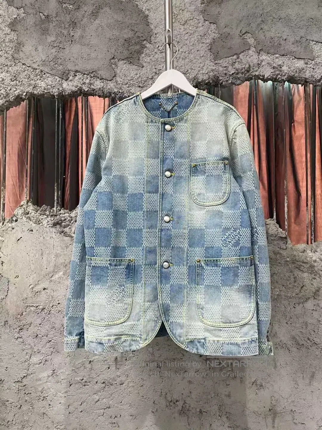 Louis Vuitton louis vuitton checkered denim jacket. Size US L / EU 52-54 / 3 - 1 Thumbnail
