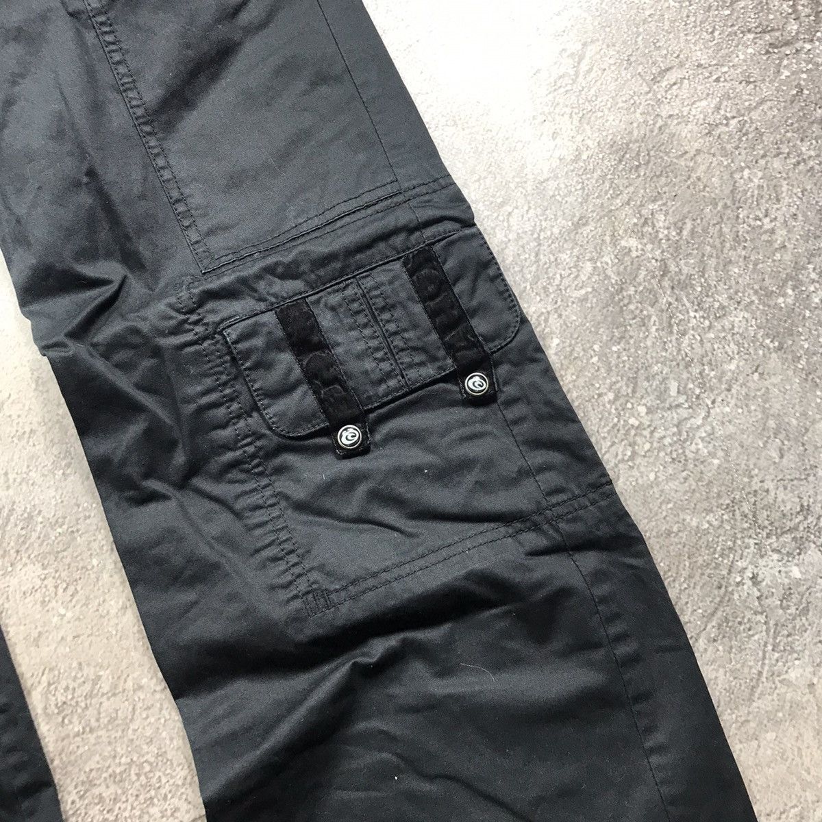 Vintage Vintage 90s Baggy Cargo Pants Black Parachute Streetwear 27 Size 27" / US 4 / IT 40 - 3 Thumbnail
