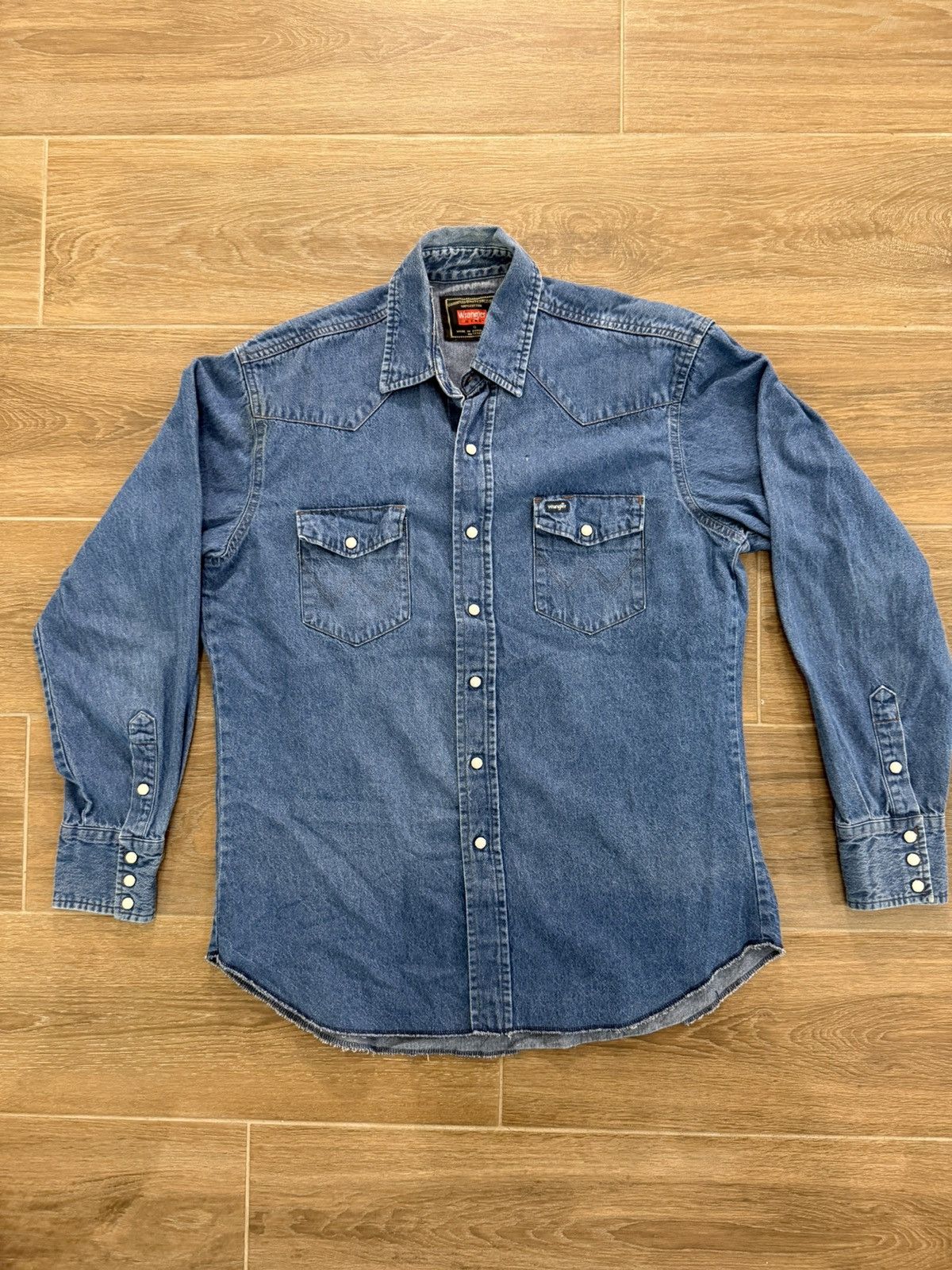 Wrangler Wrangler Hero Denim Pearl Snap Shirt Size US S / EU 44-46 / 1 - 1 Thumbnail