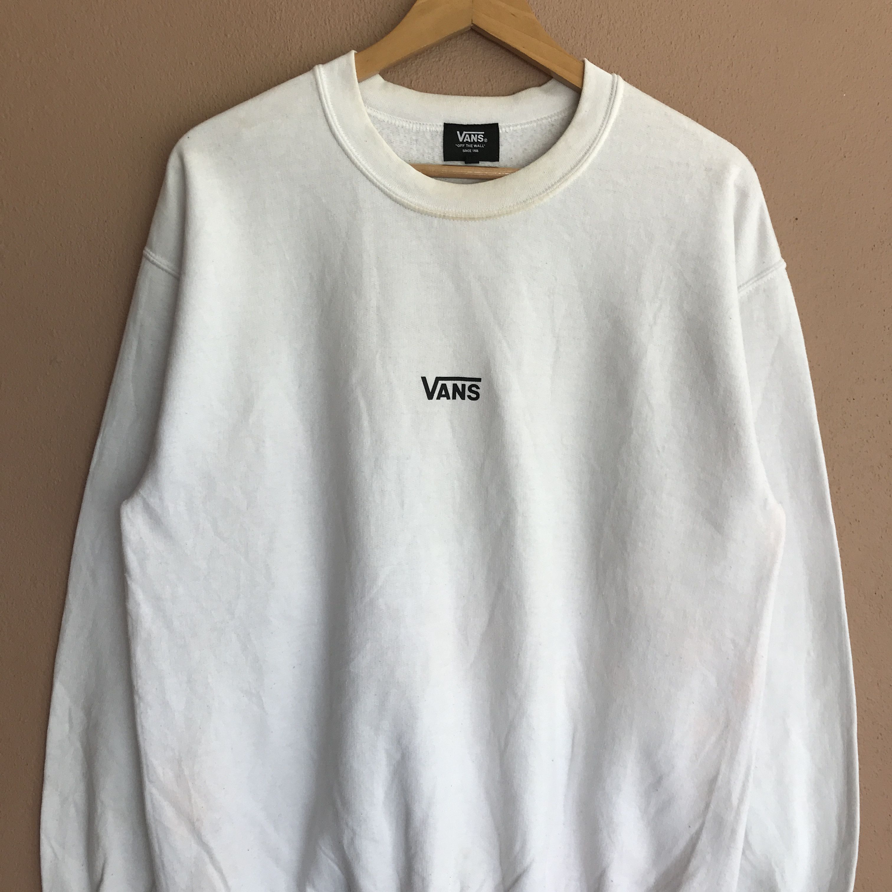 Vans VANS Of The Walls Crewneck White Sweater Size US M / EU 48-50 / 2 - 3 Thumbnail