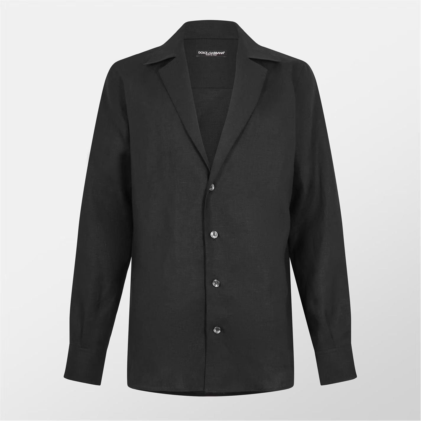 Dolce & Gabbana o1g2r1mq0426 V-Neck Overshirt in Black Size US M / EU 48-50 / 2 - 1 Thumbnail