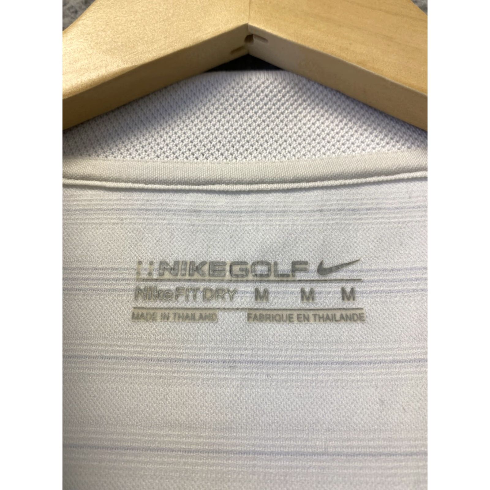 Nike Nike Polo Shirt Mens Medium White Striped Golf Performance M 87-104 Size US M / EU 48-50 / 2 - 3 Thumbnail