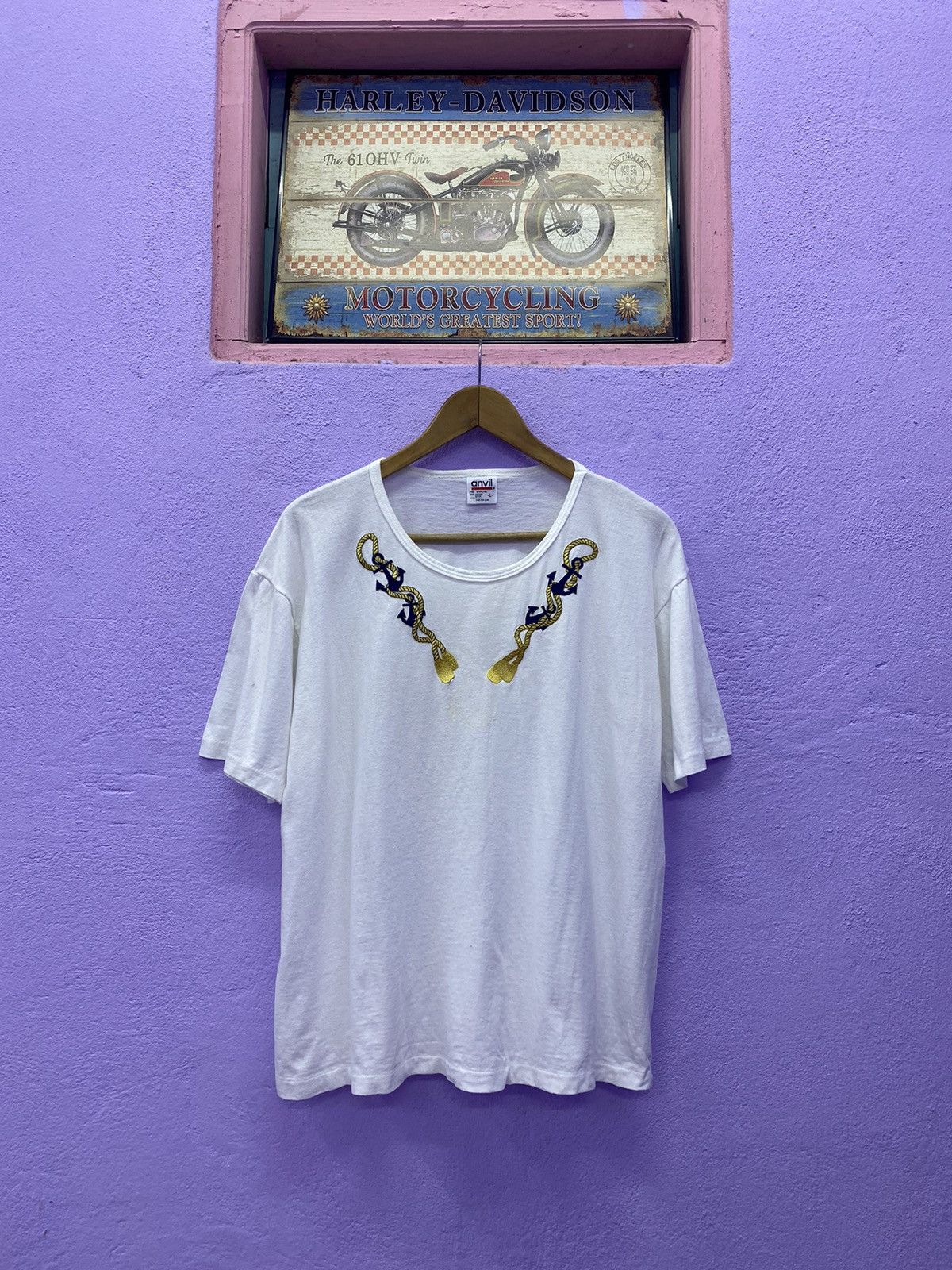 Anvil × Vintage Vintage Anvil T-Shirt Single Stich Size US L / EU 52-54 / 3 - 1 Thumbnail