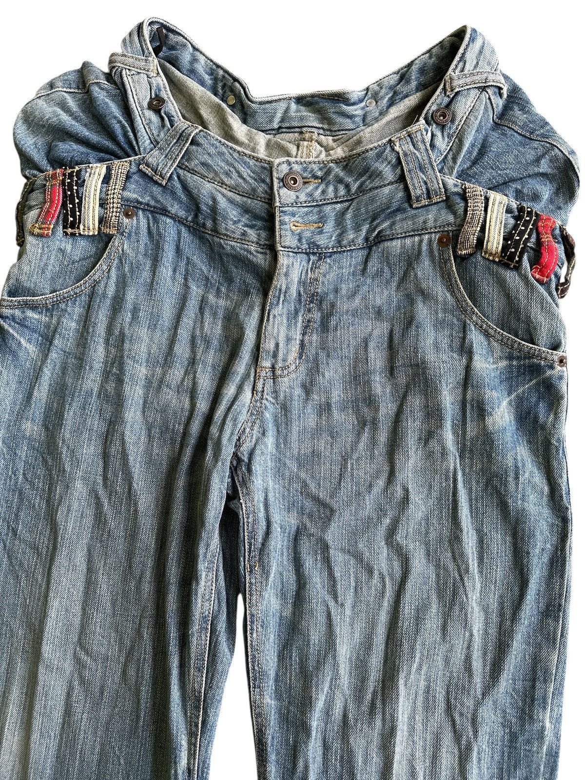 Kapital Double Waist Denim Blue Washed . Size US 30 / EU 46 - 3 Thumbnail