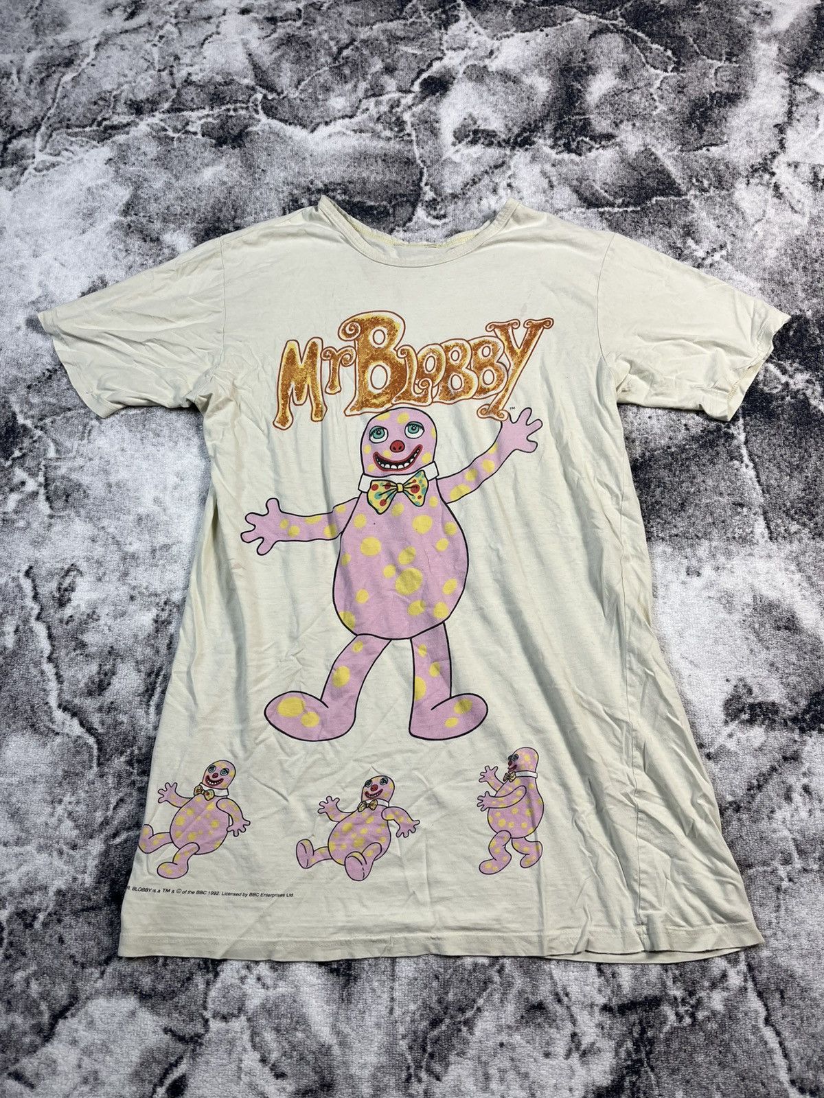 Vintage Vintage BBC Mr. Blobby Rare T Shirt 1992 TV SHOW Size L / US 10 / IT 46 - 1 Thumbnail