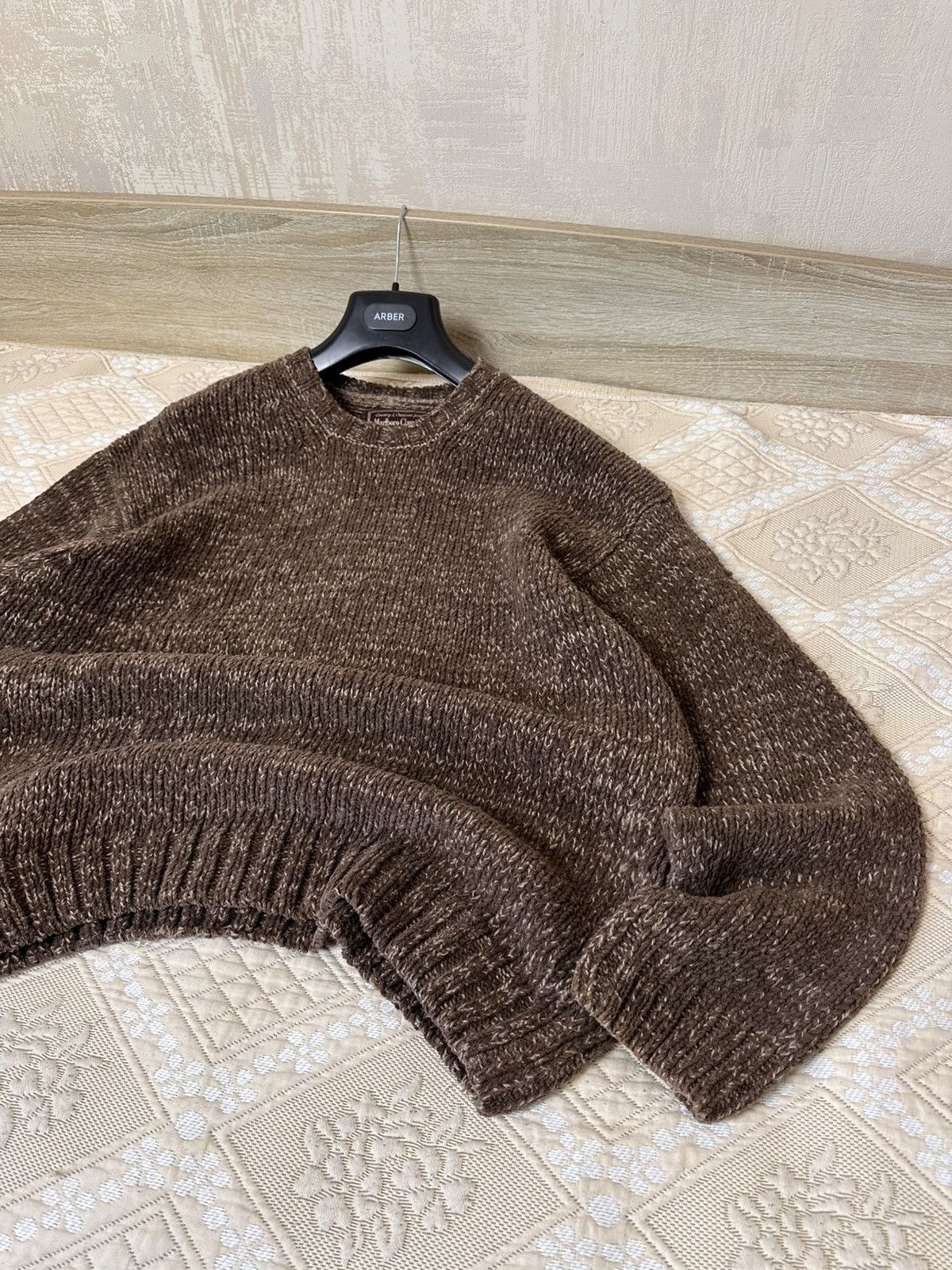 Marlboro Classics 🔥 Marlboro Classics Knit Sweater Pullover Wool Cotton Brown Size US L / EU 52-54 / 3 - 1 Thumbnail
