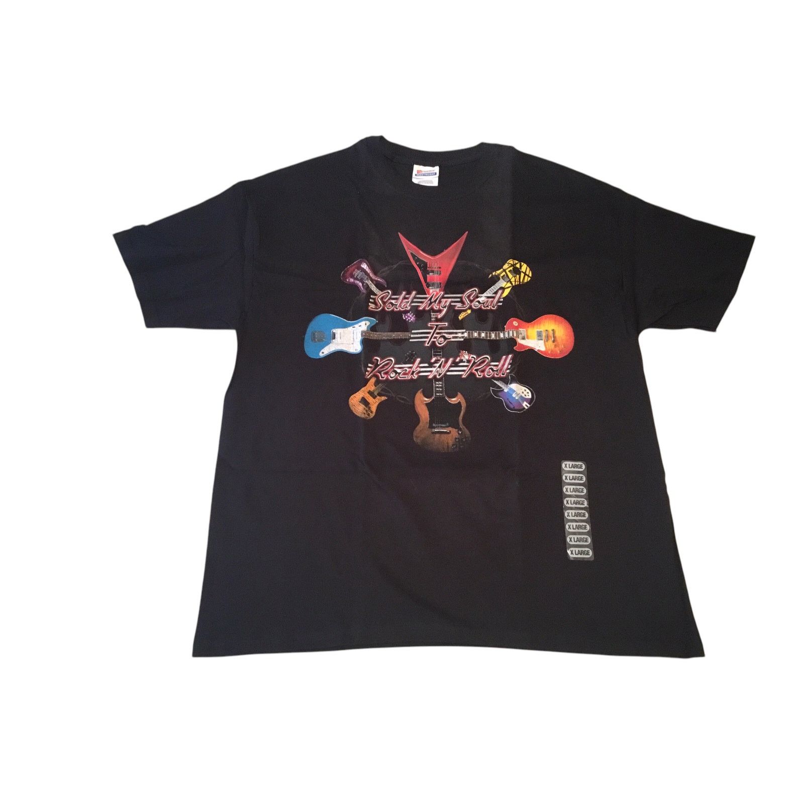 Hanes T-Shirt Guitars Sold My Soul to Rock N Roll XL NWOT Size US XL / EU 56 / 4 - 1 Thumbnail