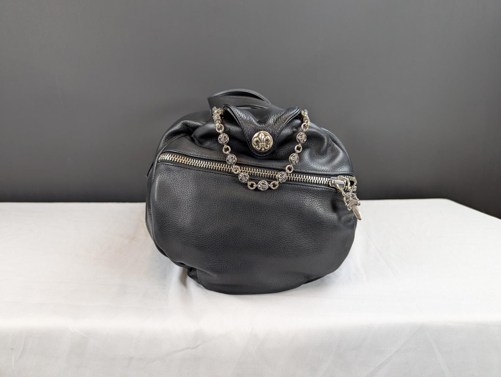 Chrome Hearts Chrome Hearts Fleur Patch Leather Duffle in Black Size ONE SIZE - 4 Thumbnail