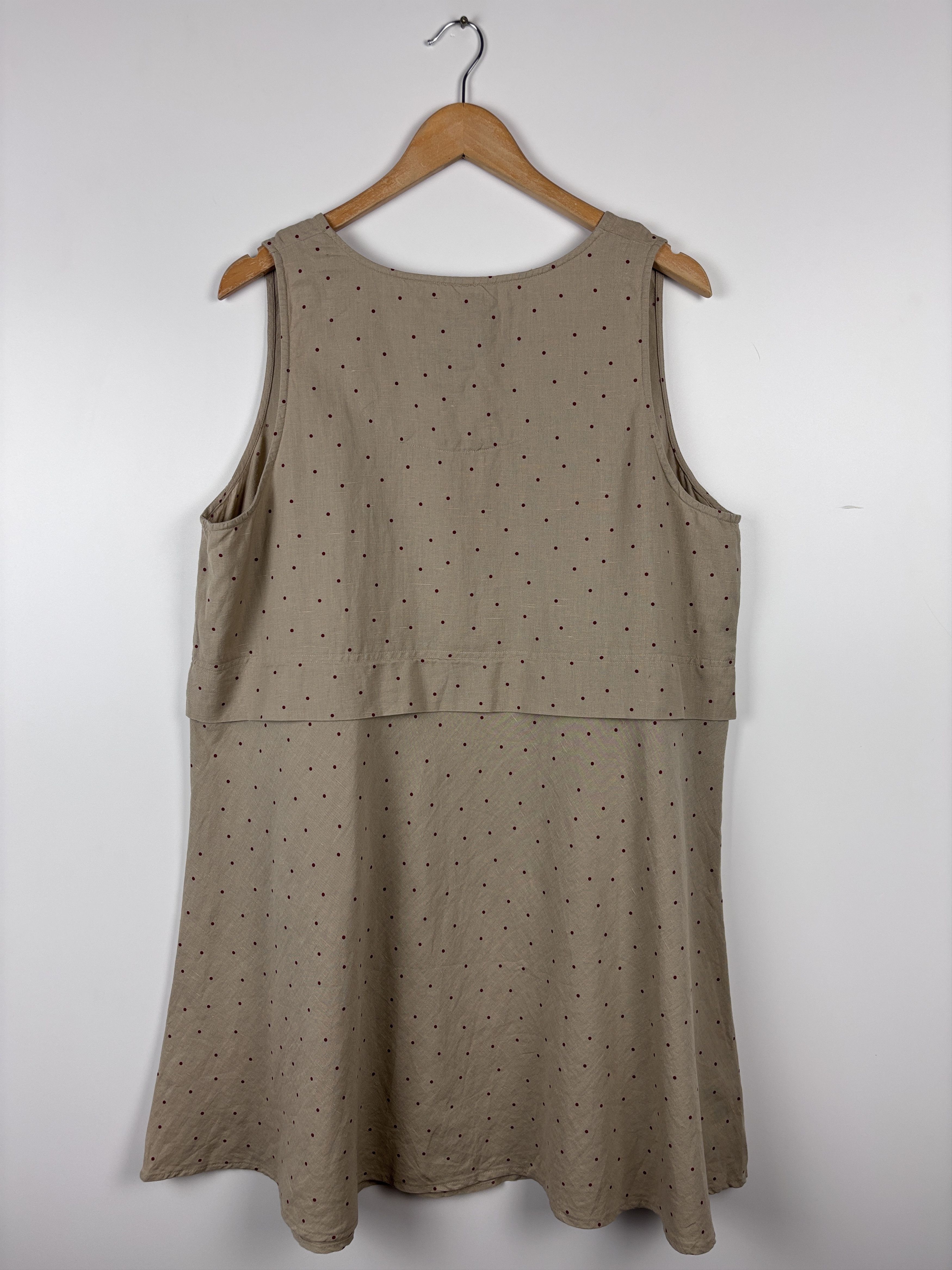 Gudrun Sjoden Gudrun Sjoden Polka Dot Linen Tunic Dress Beige Size XL Size XL / US 12-14 / IT 48-50 - 6 Thumbnail