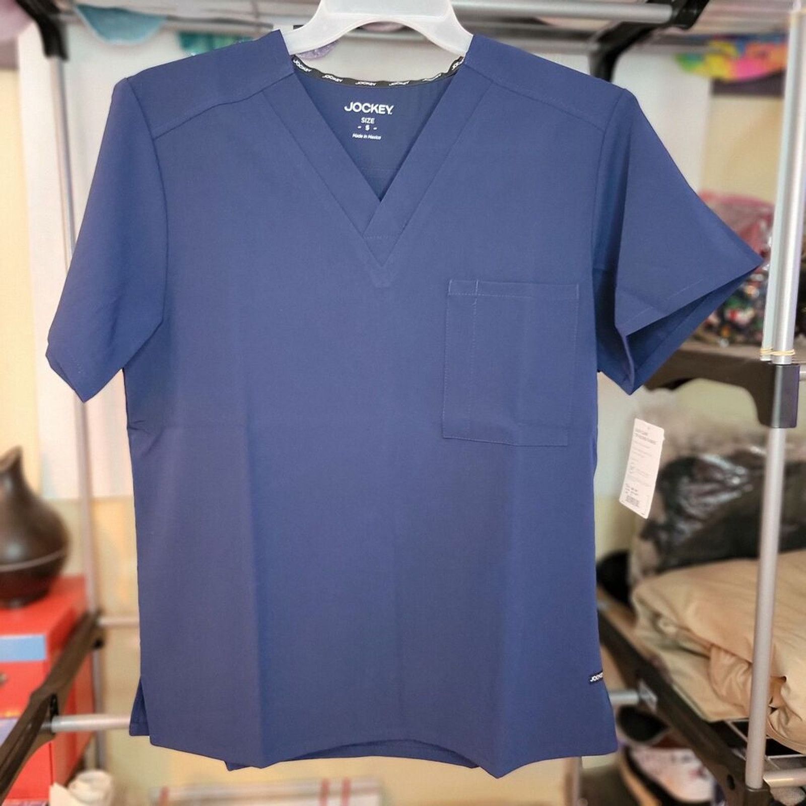 Jockey Jockey Scrub Top Unisex SS Navy - Size S NWT Size S / US 4 / IT 40 - 1 Thumbnail