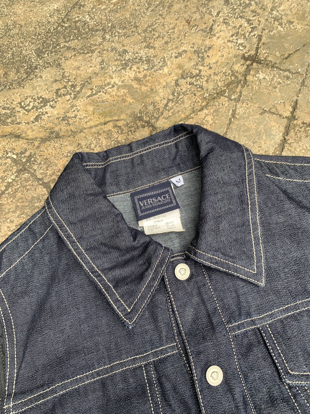 Designer × Versace × Versace Jeans Couture 2000s Versace Jeans Signature Indigo Trucker Jeans Vest Size M / US 6-8 / IT 42-44 - 4 Thumbnail