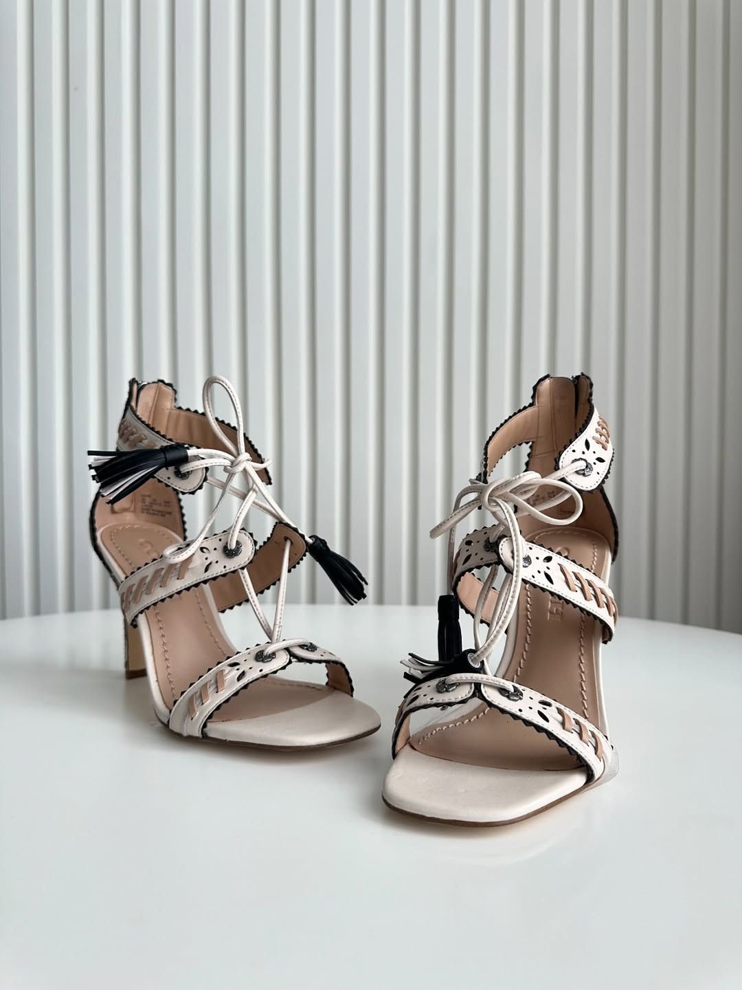 Coach Coach Bella Snakeskin Lace-Up Heel Sandals US 5 Size US 5 / IT 35 - 1 Thumbnail