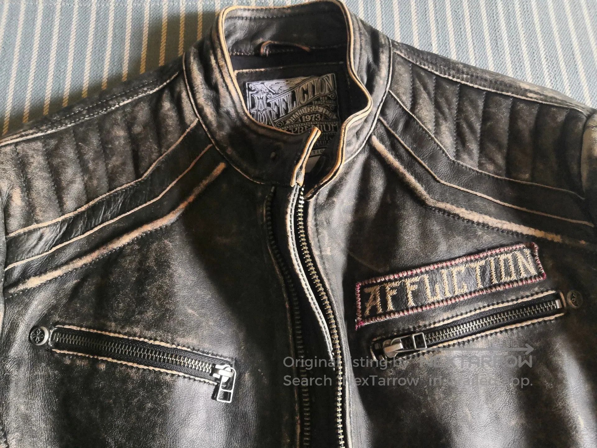 Affliction Vintage Black Biker Jacket Size S. Size US S / EU 44-46 / 1 - 3 Thumbnail