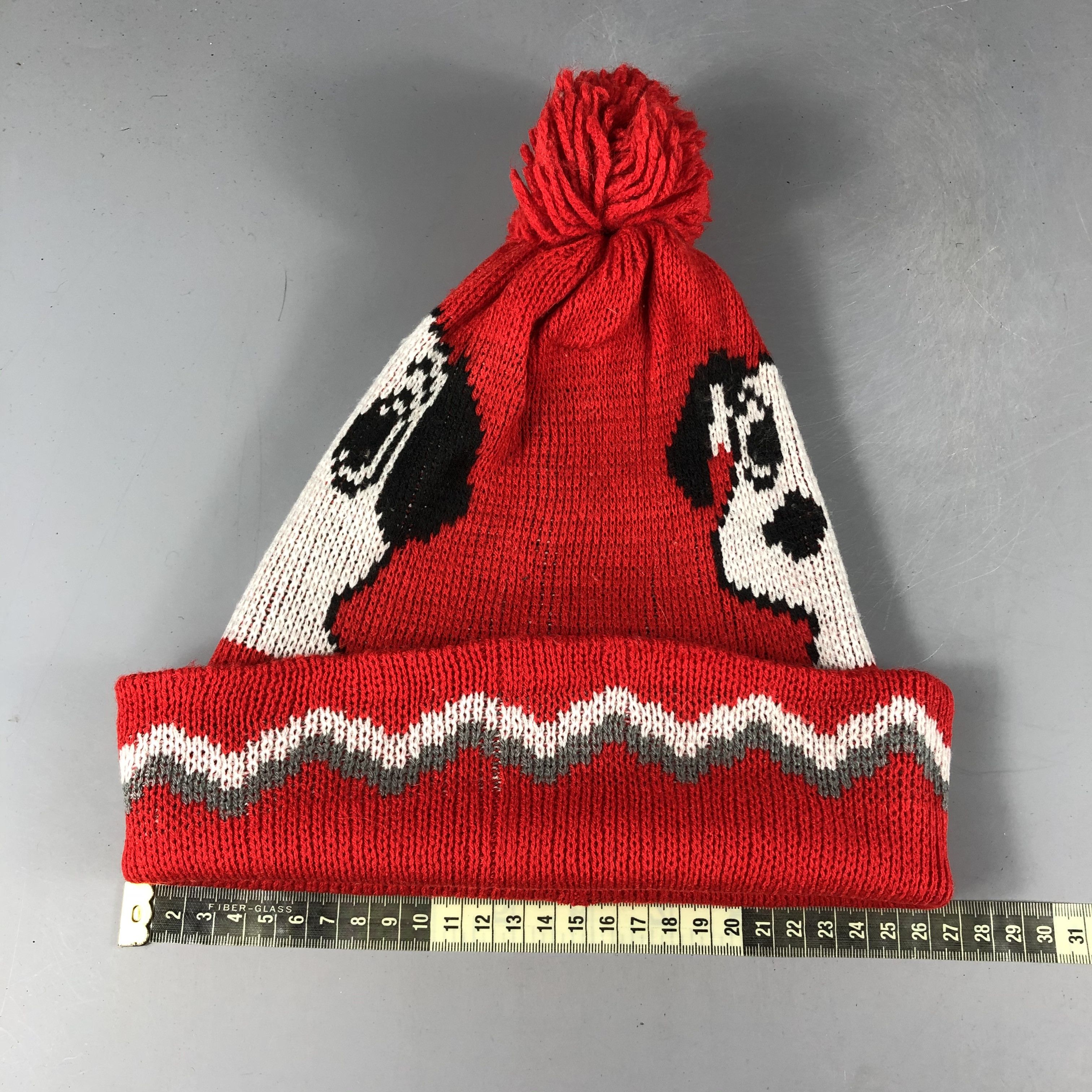 Japanese Brand × Vintage Unknown Animal Bobble Red Beanie Snow Hat Snow Cap -D1086 Size ONE SIZE - 3 Thumbnail