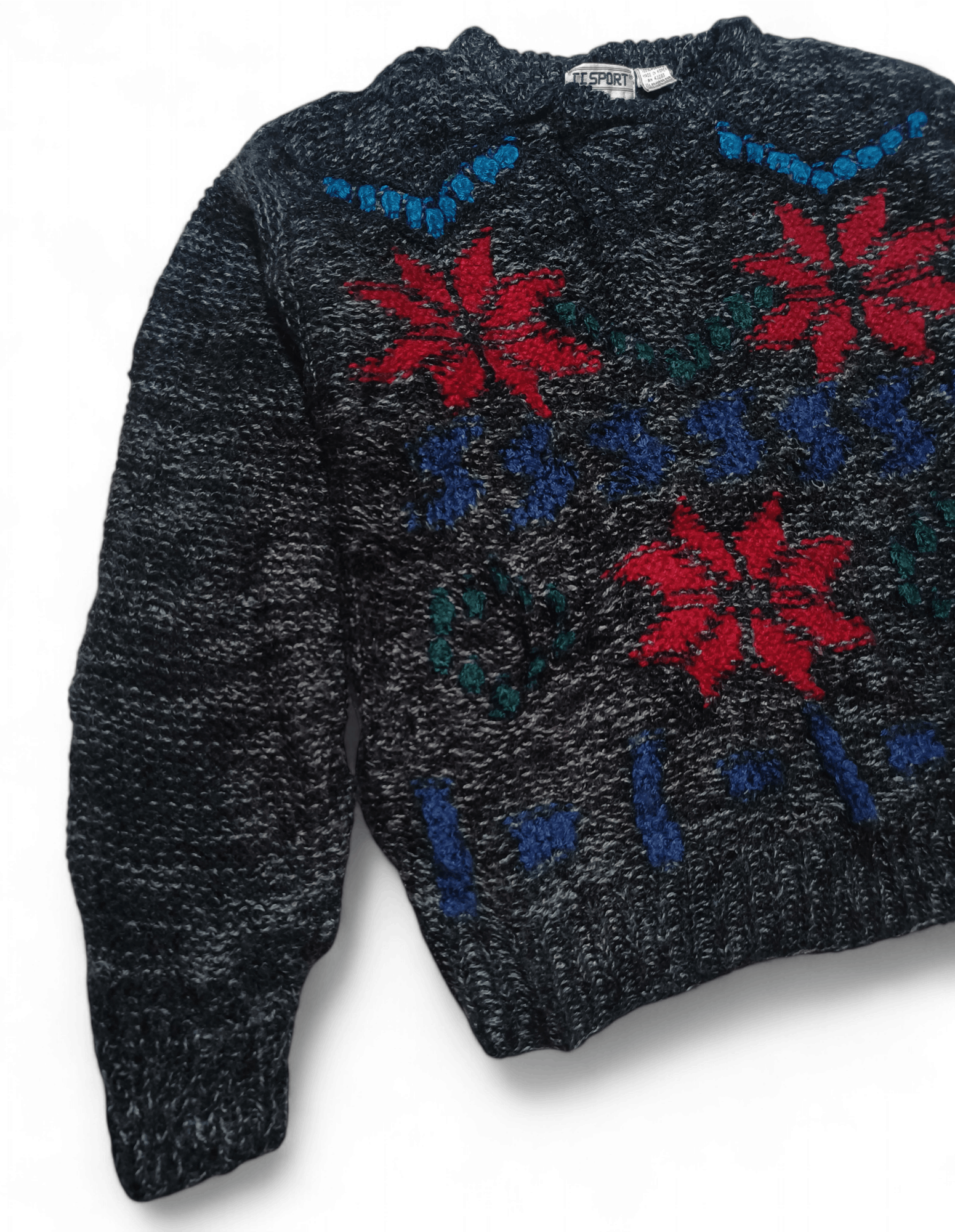 Other Vintage 80s CC SPORT Abstract Motifs Knit Acrylic Sweater Size M / US 6-8 / IT 42-44 - 5 Thumbnail