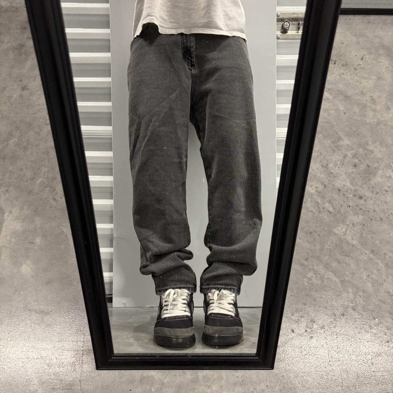 Japanese Brand × Vintage Crazy Vintage Y2K/2000s Faded Black Grunge Denim Jeans! Size US 30 / EU 46 - 1 Thumbnail