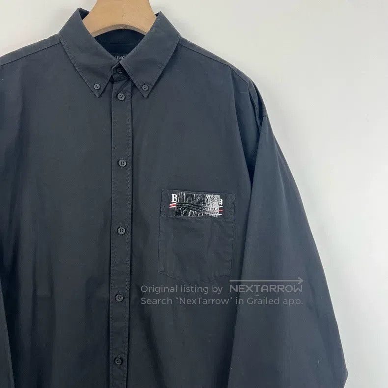 Balenciaga Balenciaga size 38 Embroidered coke shirt with vinyl cover Size US M / EU 48-50 / 2 - 3 Thumbnail