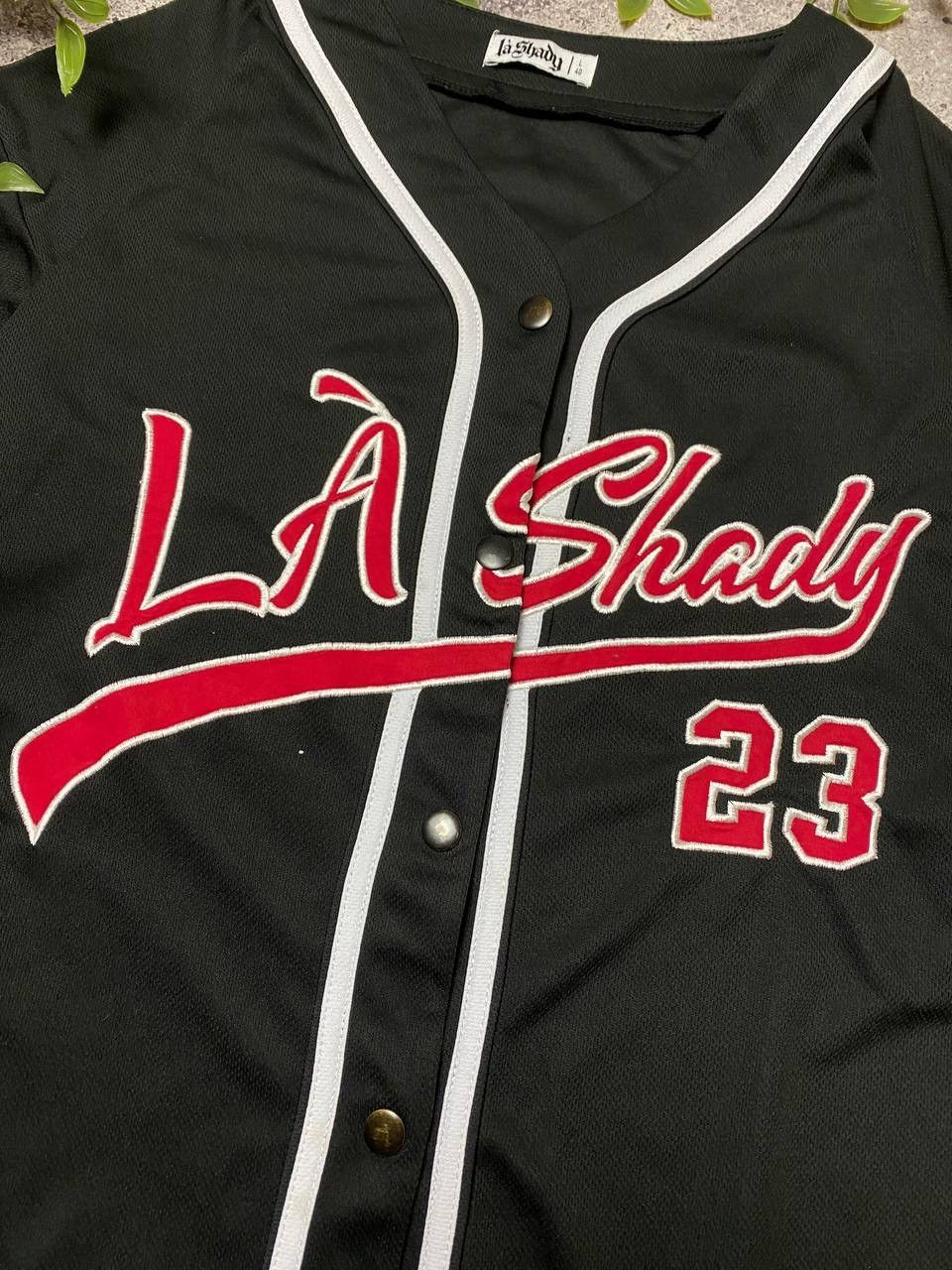 Eminem × Rap Tees × Vintage Vintage La Shady MLB Jersey Shirt Size US L / EU 52-54 / 3 - 2 Thumbnail