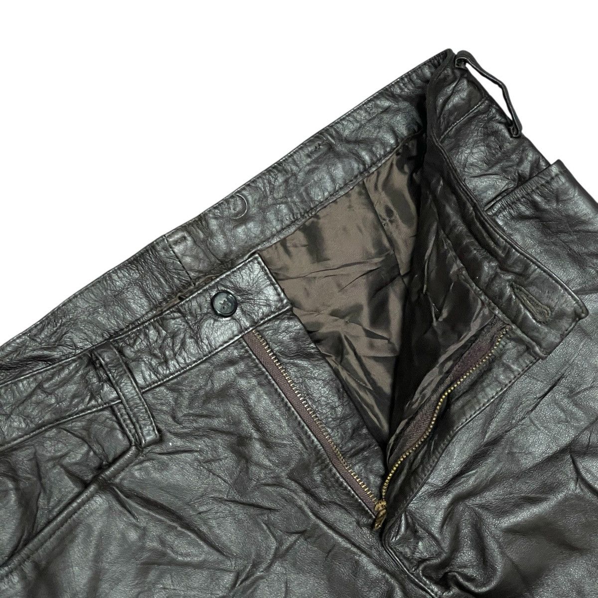 JUN MEN Vintage 90s Jun Men Genuine Cowhide Leather Pants, Size L Size US 30 / EU 46 - 6 Thumbnail