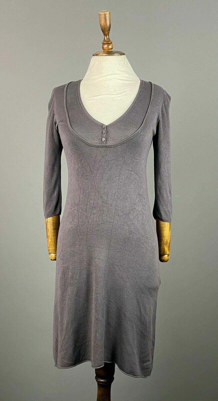Kokaine Ladies Kookai Grey V-Neck Knee Leght A-Line Dress Size 0 Size XS / US 0-2 / IT 36-38 - 1 Thumbnail