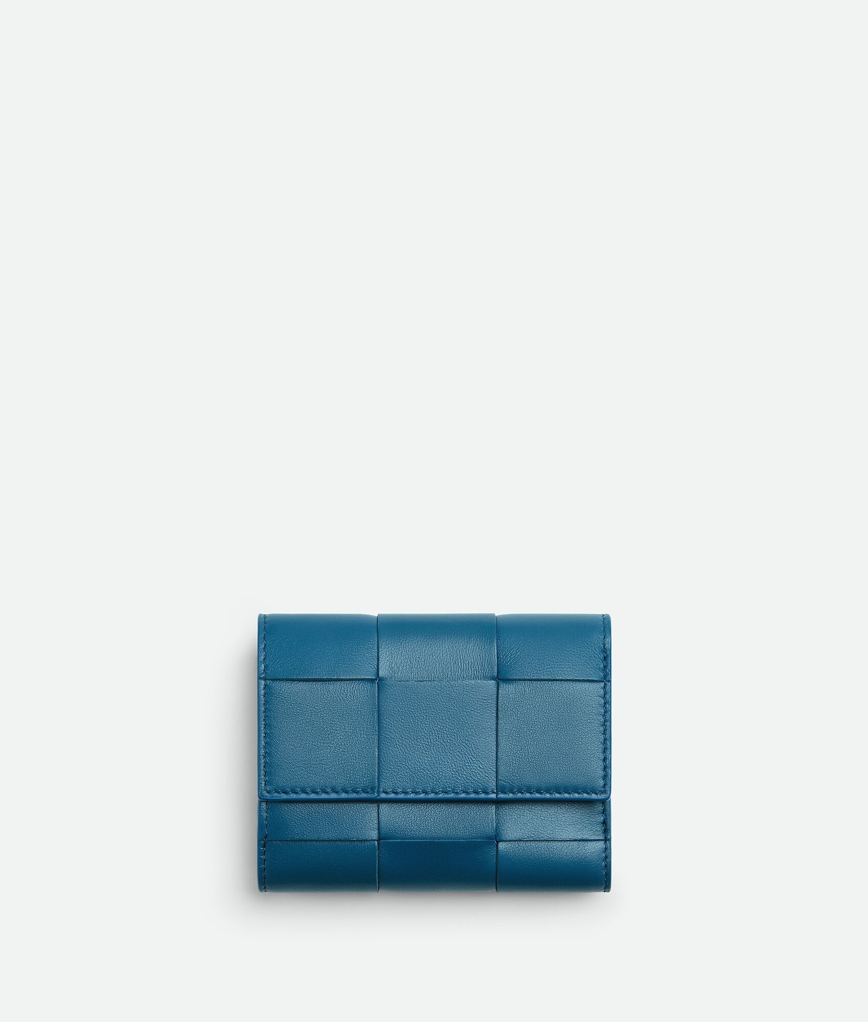 Bottega Veneta o1n1vont0425 Size: OS / Cassette Tri-Fold Zip Wallet in Blue Size ONE SIZE - 1 Thumbnail