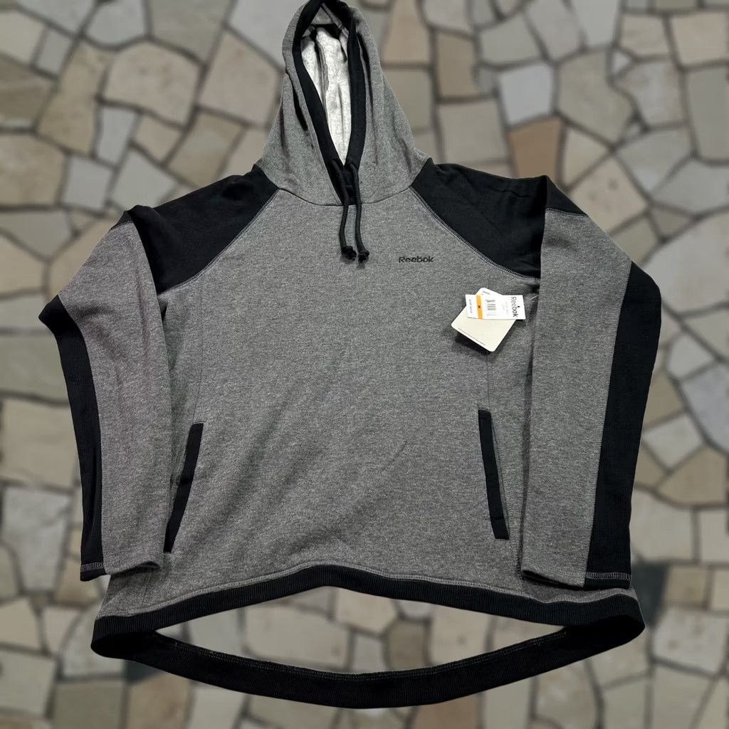 Reebok Reebok Hoodie Womens M Gray Black Pullover Fleece Sweatshirt" Size M / US 6-8 / IT 42-44 - 1 Thumbnail