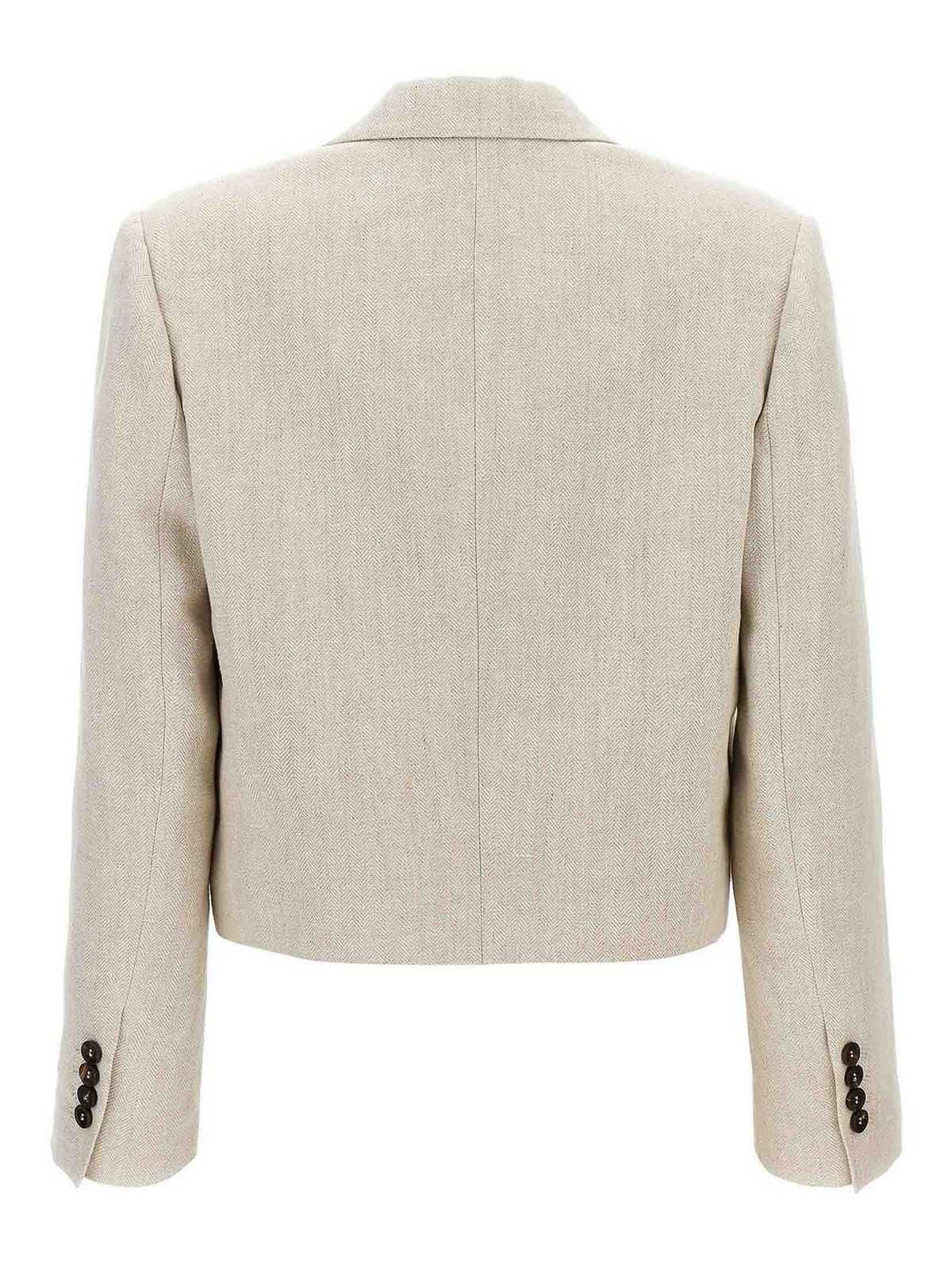 Brunello Cucinelli o1y0725 Blazer in Beige Size XS / US 0-2 / IT 36-38 - 2 Thumbnail