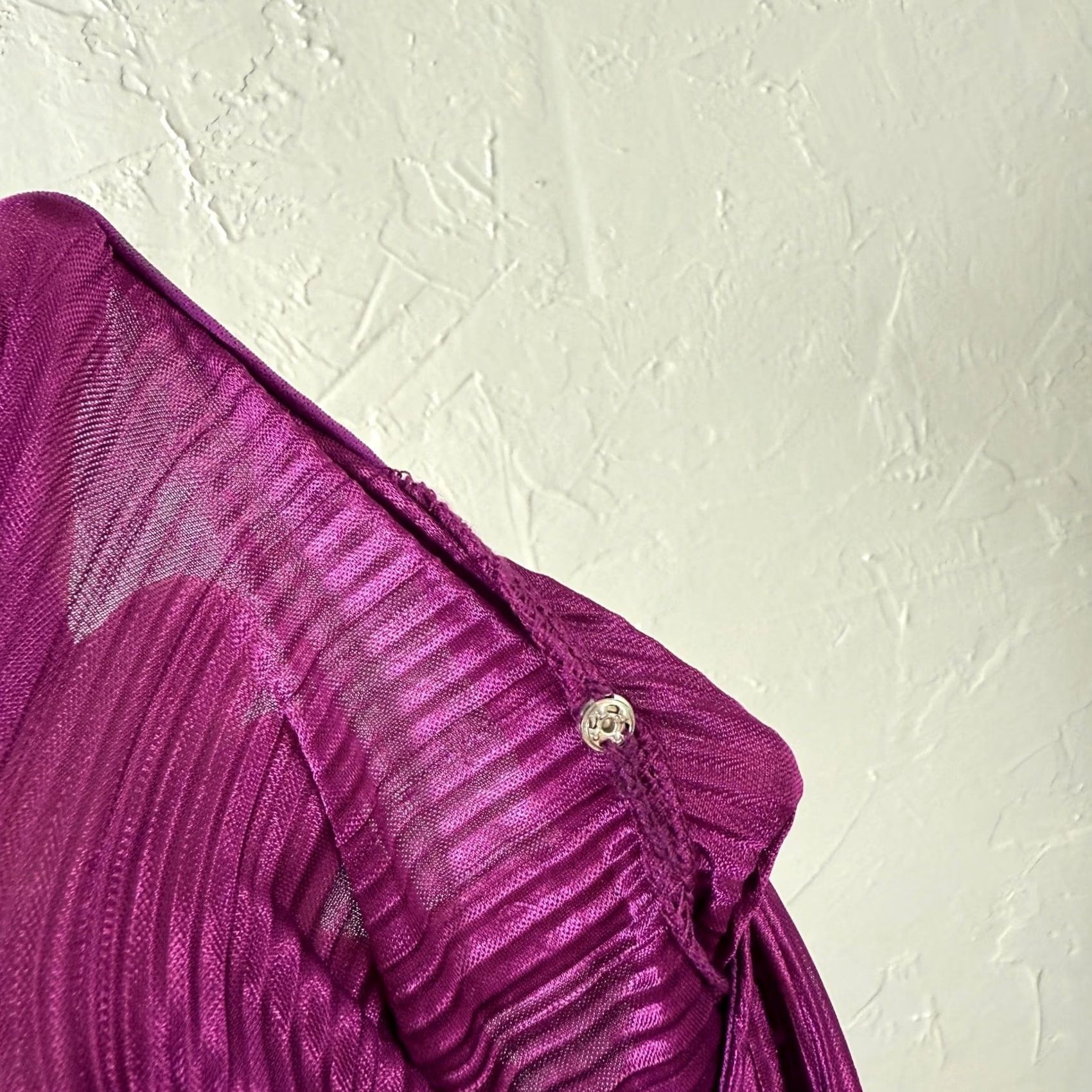 Boston Proper VINTAGE? (No) Boston Proper Dress Maxi Long Sleeve V-Neck Purple Size S / US 4 / IT 40 - 7 Thumbnail