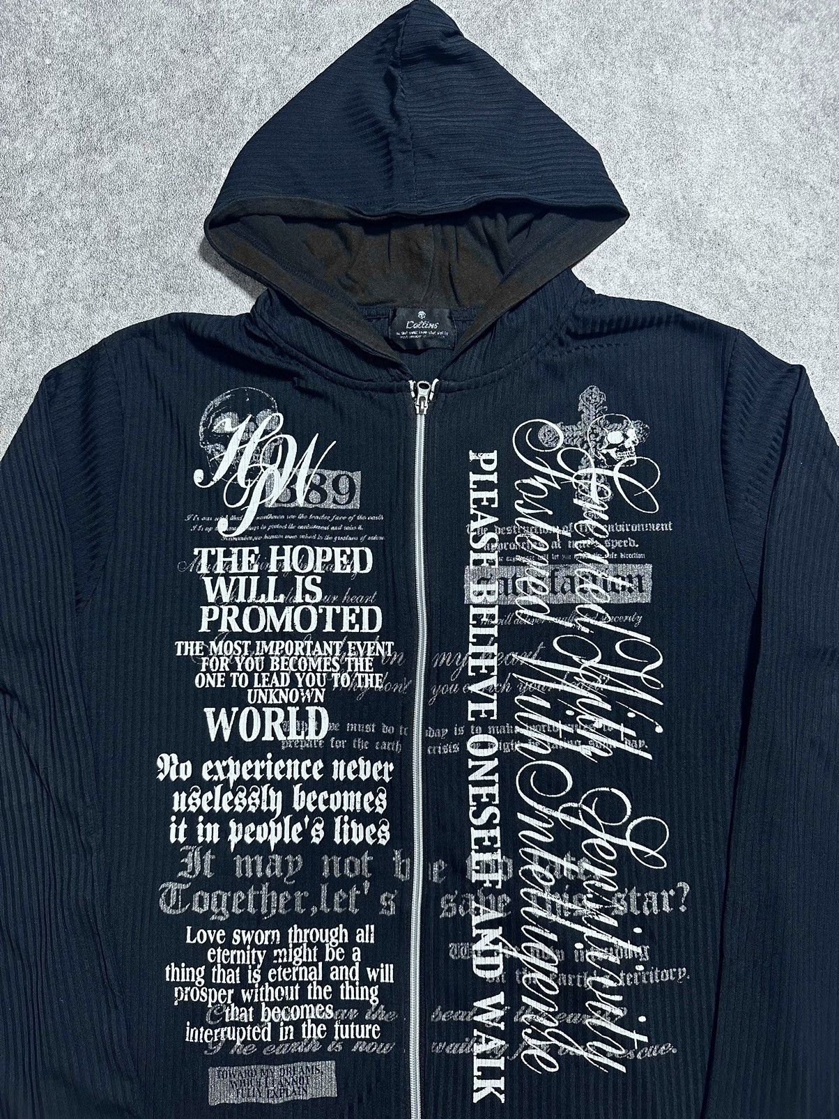 Japanese Brand Japanes Collins Poem Skull Hoodie Gothic Vkei Style Size US L / EU 52-54 / 3 - 2 Thumbnail