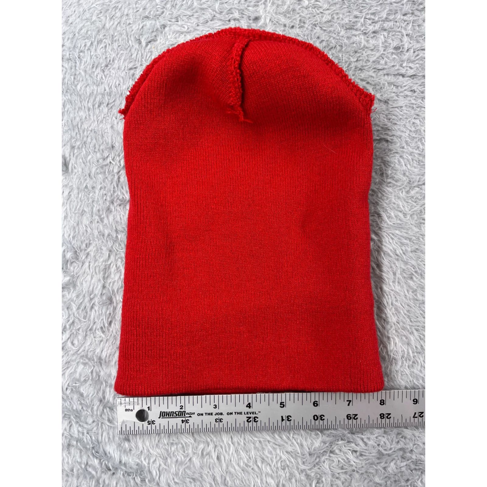 Vintage VINTAGE Beanie Toque Adult One Size Red Knit 100% Acrylic Winter Snow Ski Outdoors Size ONE SIZE - 4 Thumbnail