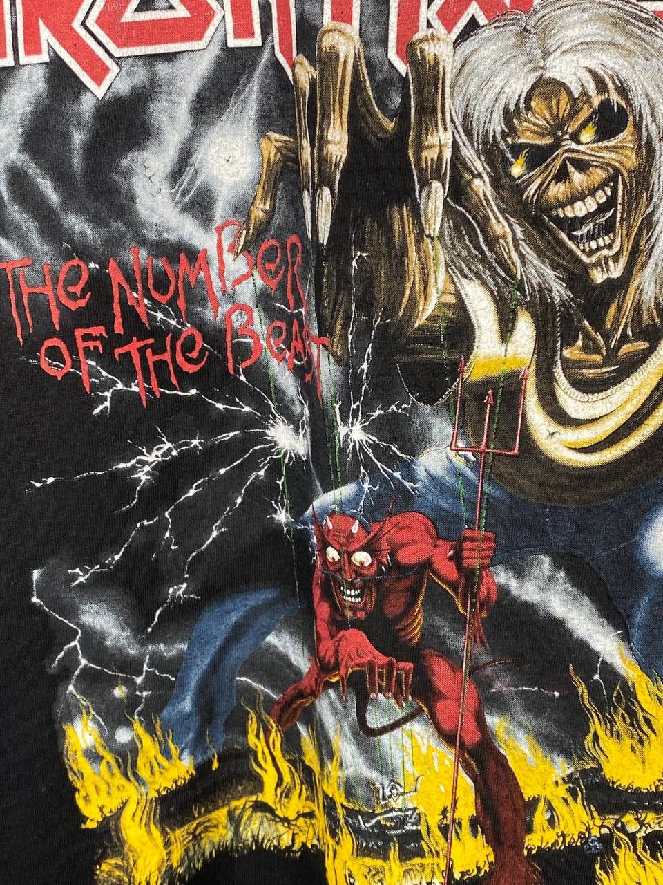Band Tees × Vintage Vintage Iron Maiden 00s Rock Horror Band Tee Faded Size US L / EU 52-54 / 3 - 4 Thumbnail