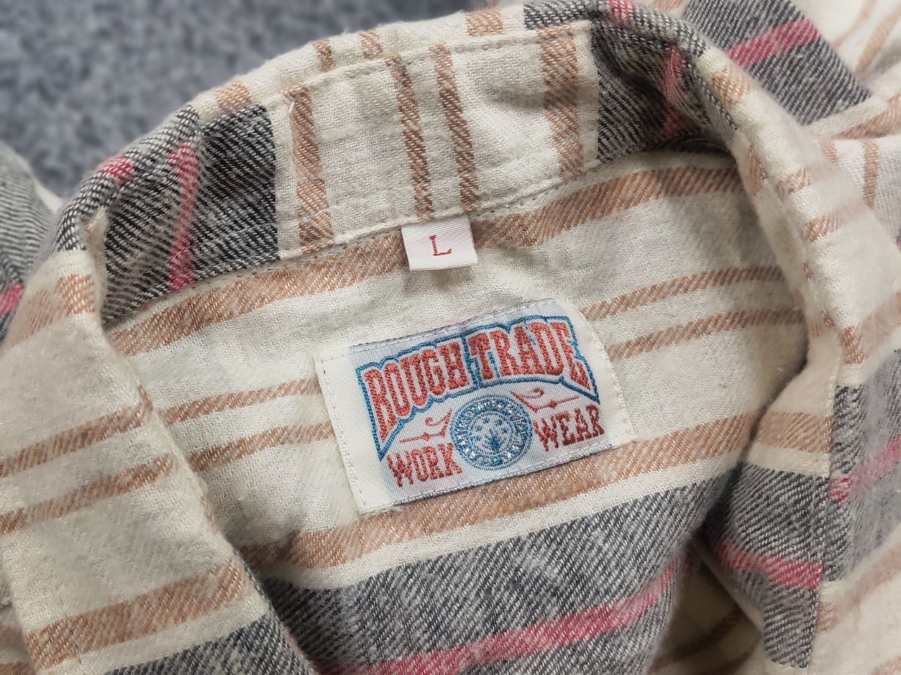 Japanese Brand Rough Trade Vintage work wear Japan button Flannel shirt Size US L / EU 52-54 / 3 - 12 Thumbnail
