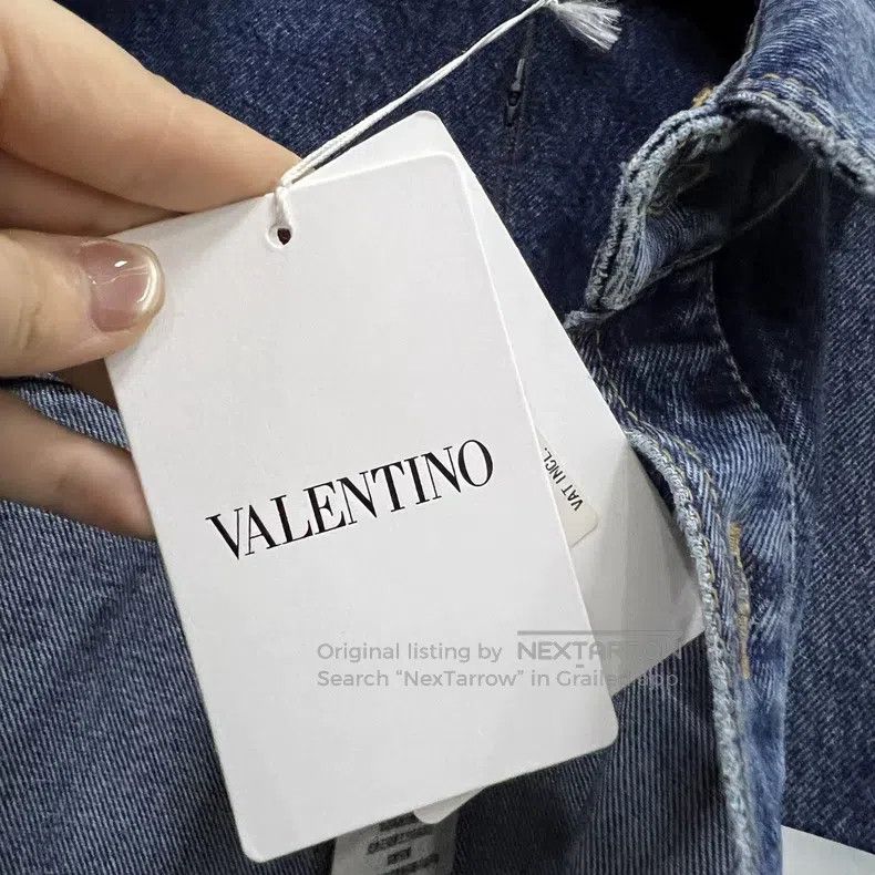 Valentino Valentino Blue big logo print denim shirt Size US L / EU 52-54 / 3 - 4 Thumbnail