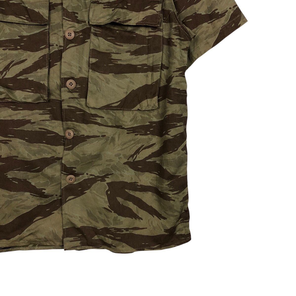Vintage 📌Vintage Tiger Striped Camouflage Shirt Houstan Usa Size US M / EU 48-50 / 2 - 6 Thumbnail