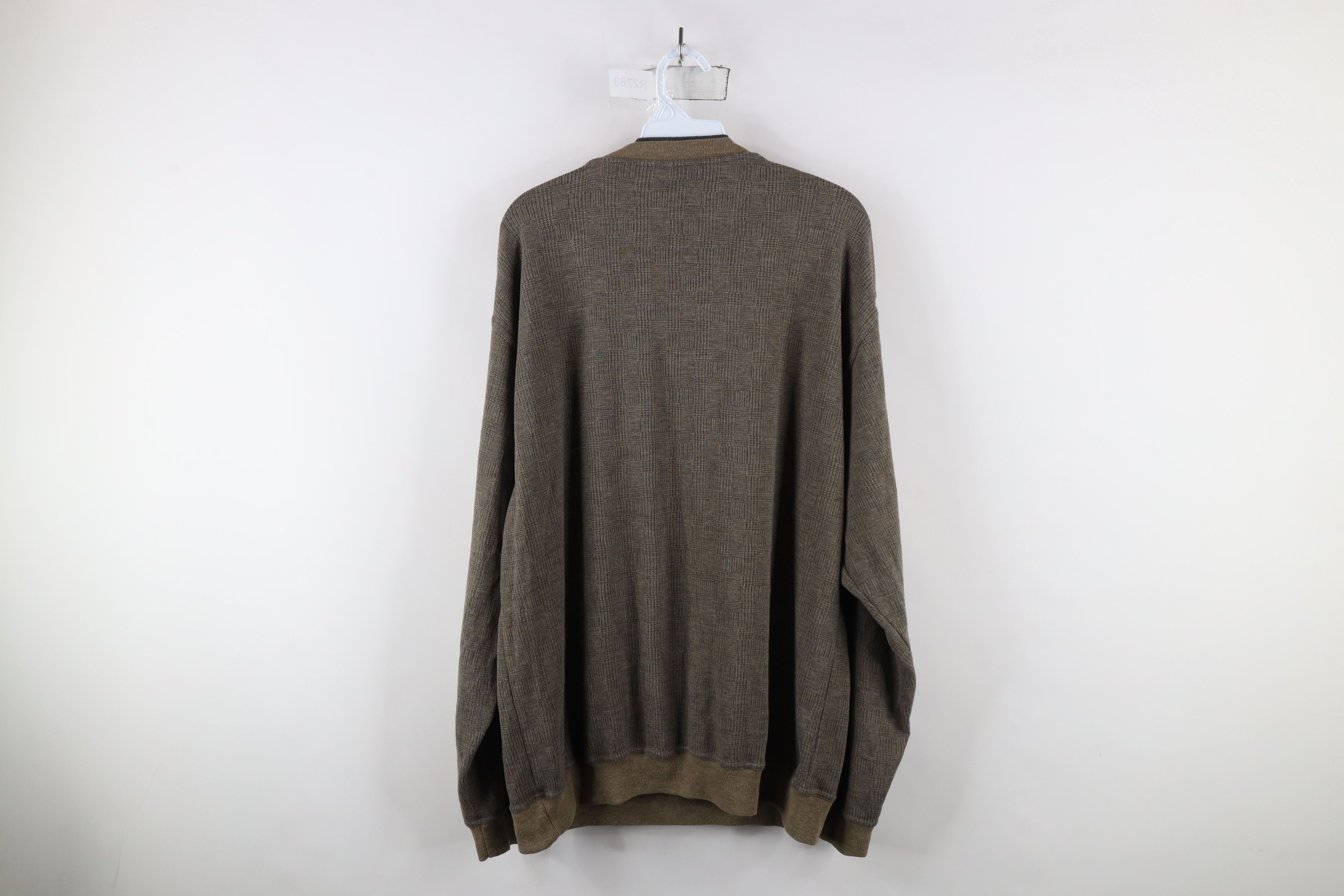 Vintage Vintage 90s Streetwear Houndstooth Long Sleeve T-Shirt Size US XL / EU 56 / 4 - 10 Thumbnail