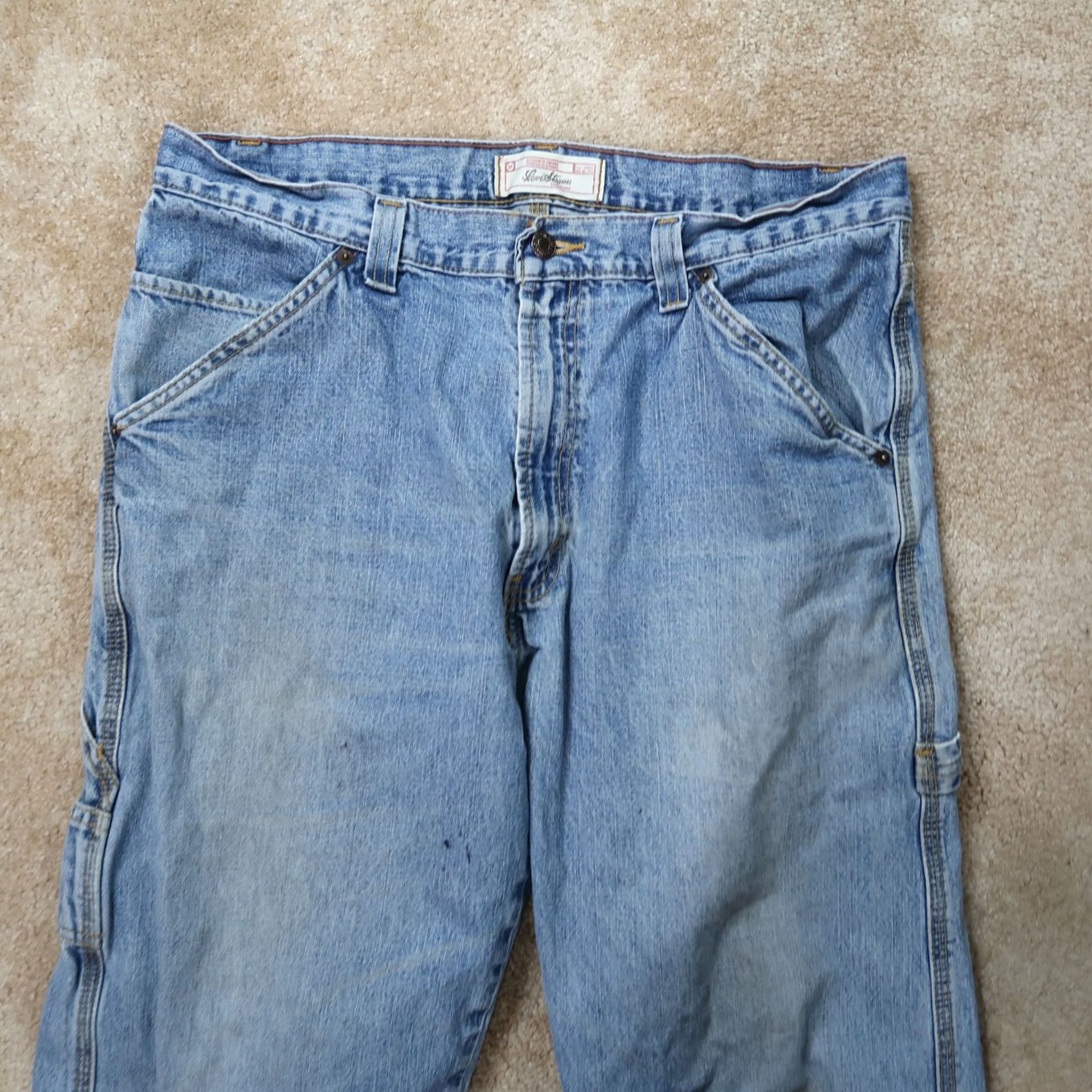 Levi's VINTAGE Levi's Signature Carpenter Jeans Jeans Mens 36x34 Blue Distressed Skater 90s Streetwear Boys? Womens? No. Size US 36 / EU 52 - 4 Thumbnail