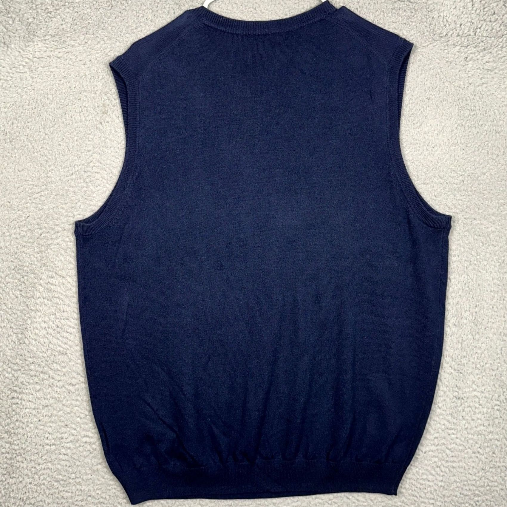 Joseph Abboud Joseph Abboud Merino Wool Sweater Vest Mens XL Dark Navy V-Neck Pullover NEW Size US XL / EU 56 / 4 - 3 Thumbnail