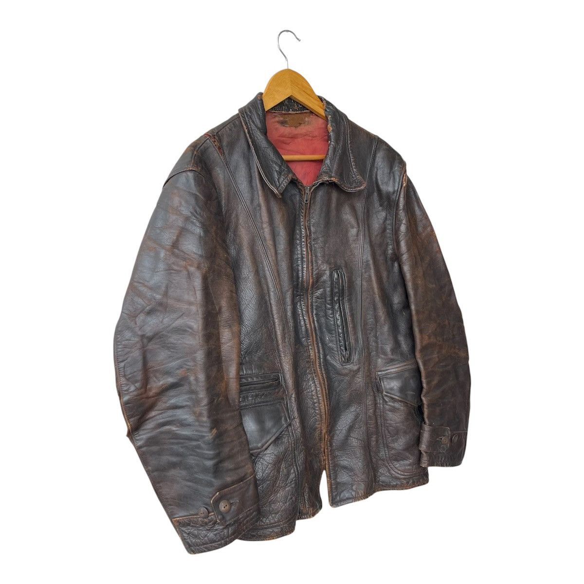 Sears True Vintage 30s Sears Hercules Horsehide Half-Belt Jacket Size US L / EU 52-54 / 3 - 4 Thumbnail