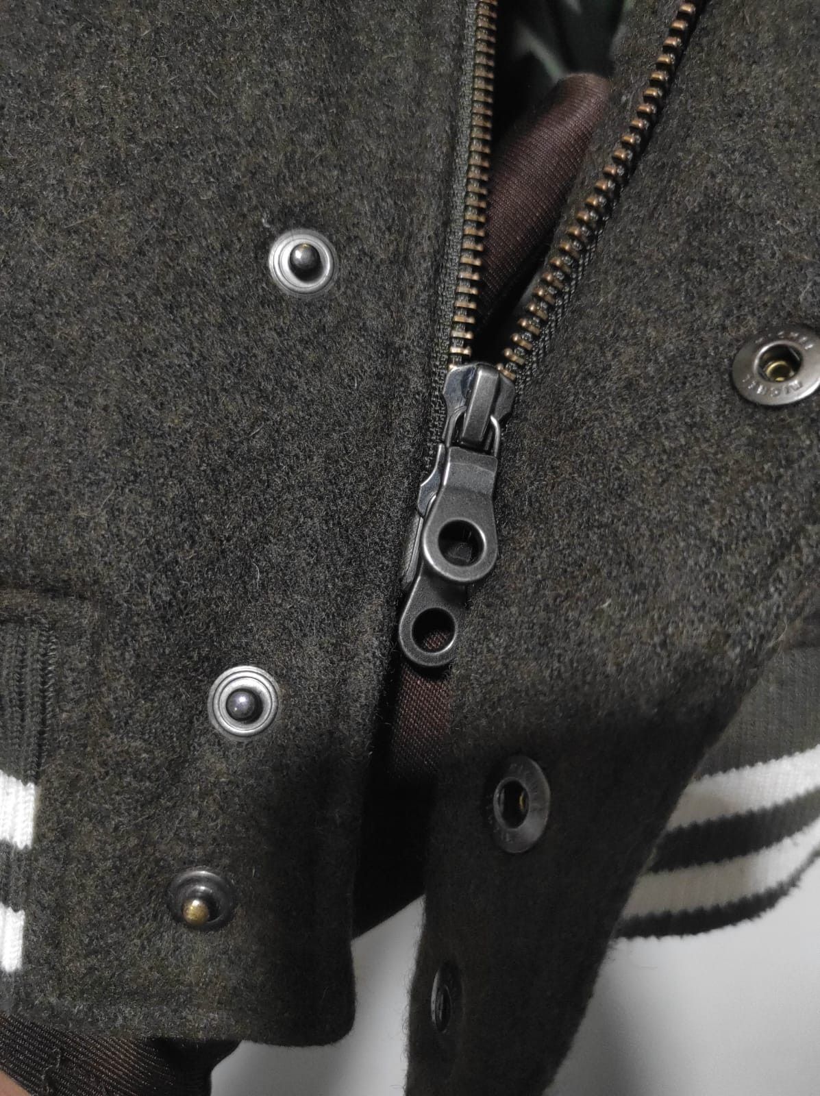 Japanese Brand Inherit wall mix knit zip fur hoodie jacket LGB style Size US M / EU 48-50 / 2 - 6 Thumbnail