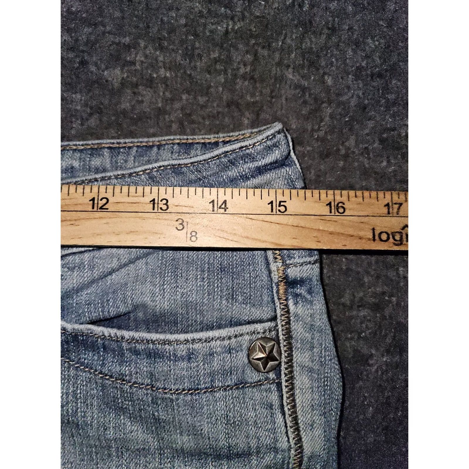 Denime BCBGirls Skinny Jeans Women's 28 Low Rise Blue Denim Western Cowgirl Country Jeans Color Blue 31 Inseam Pockets Stretch Womens Size 28" / US 6 / IT 42 - 4 Thumbnail